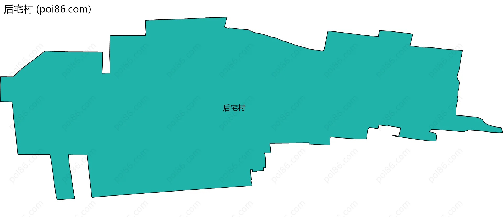 后宅村边界地图