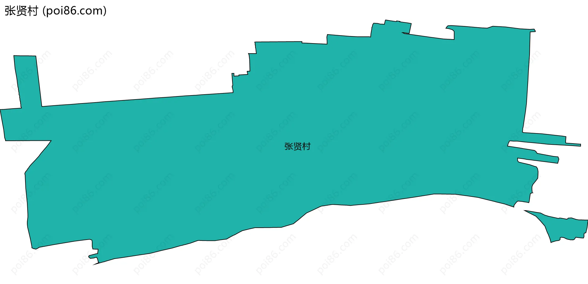 张贤村边界地图