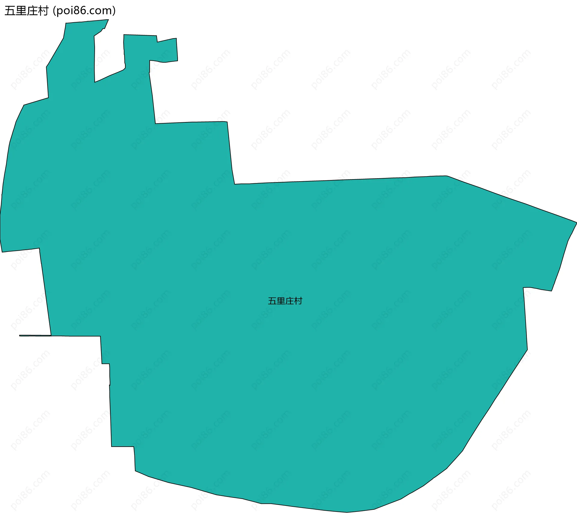 五里庄村边界地图