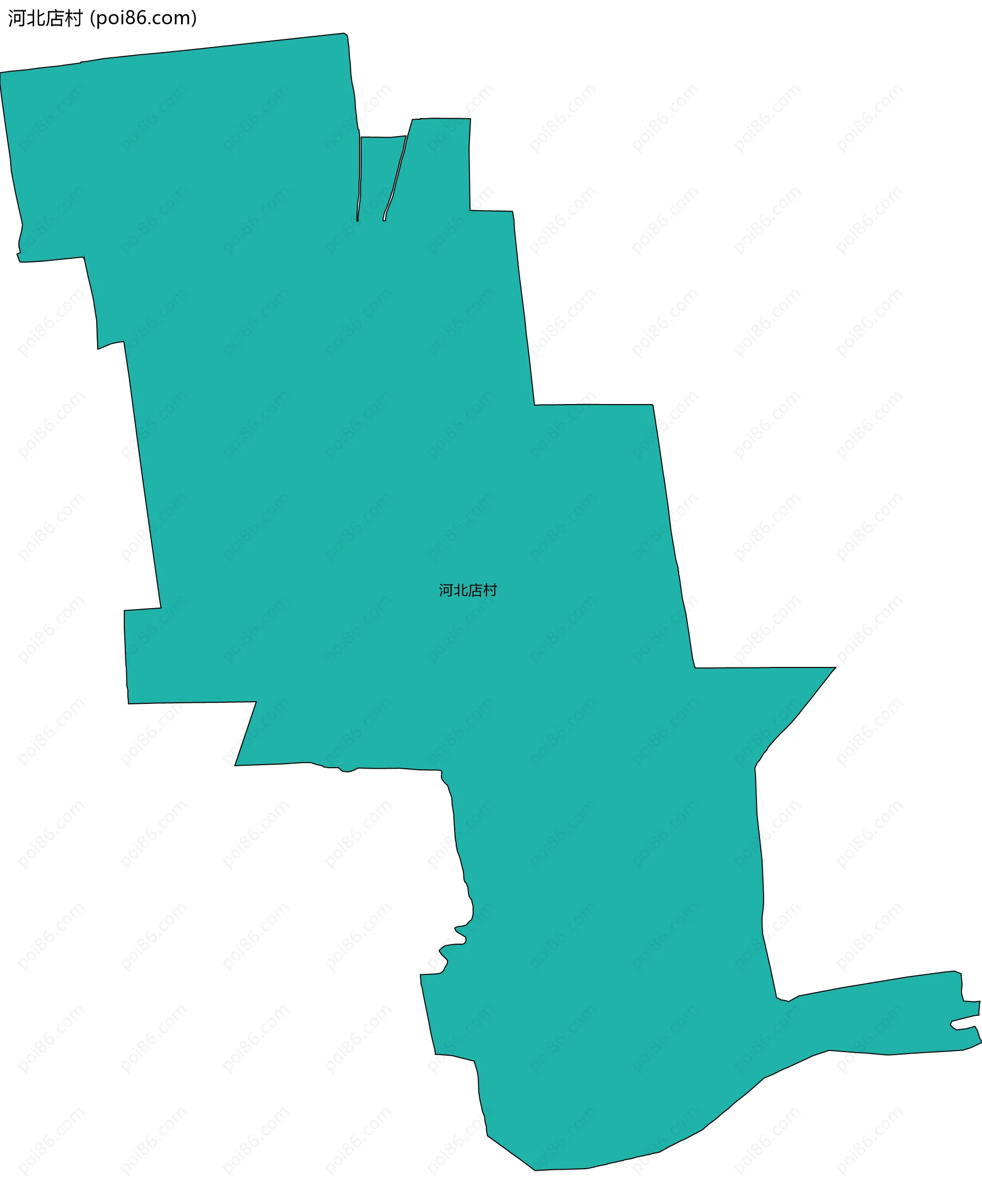 河北店村边界地图