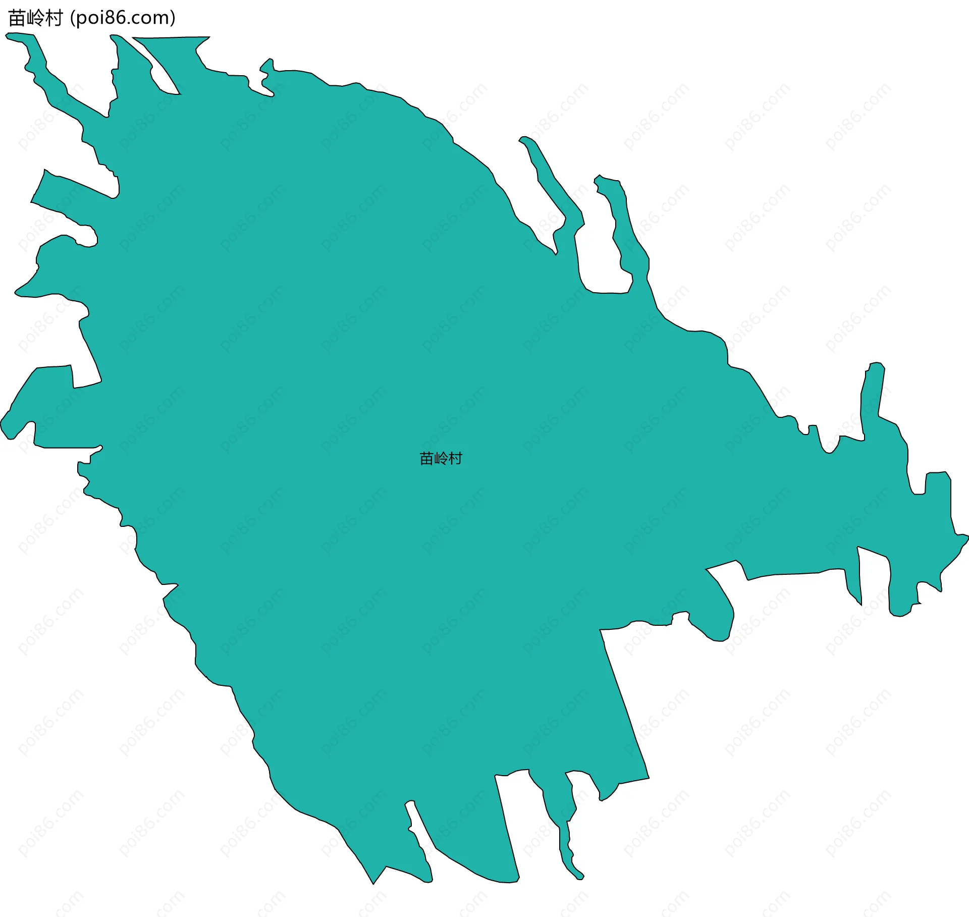 苗岭村边界地图