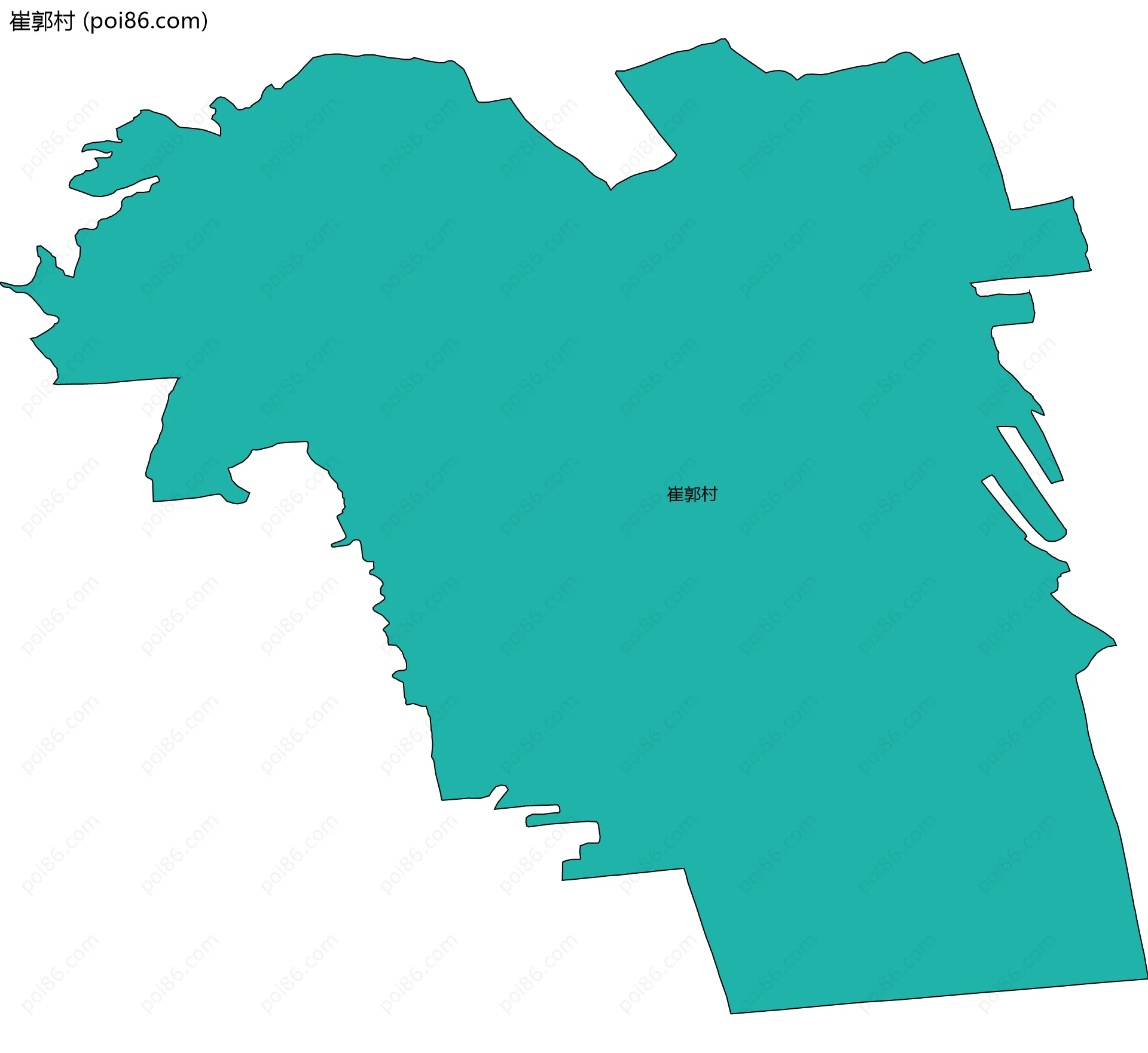 崔郭村边界地图
