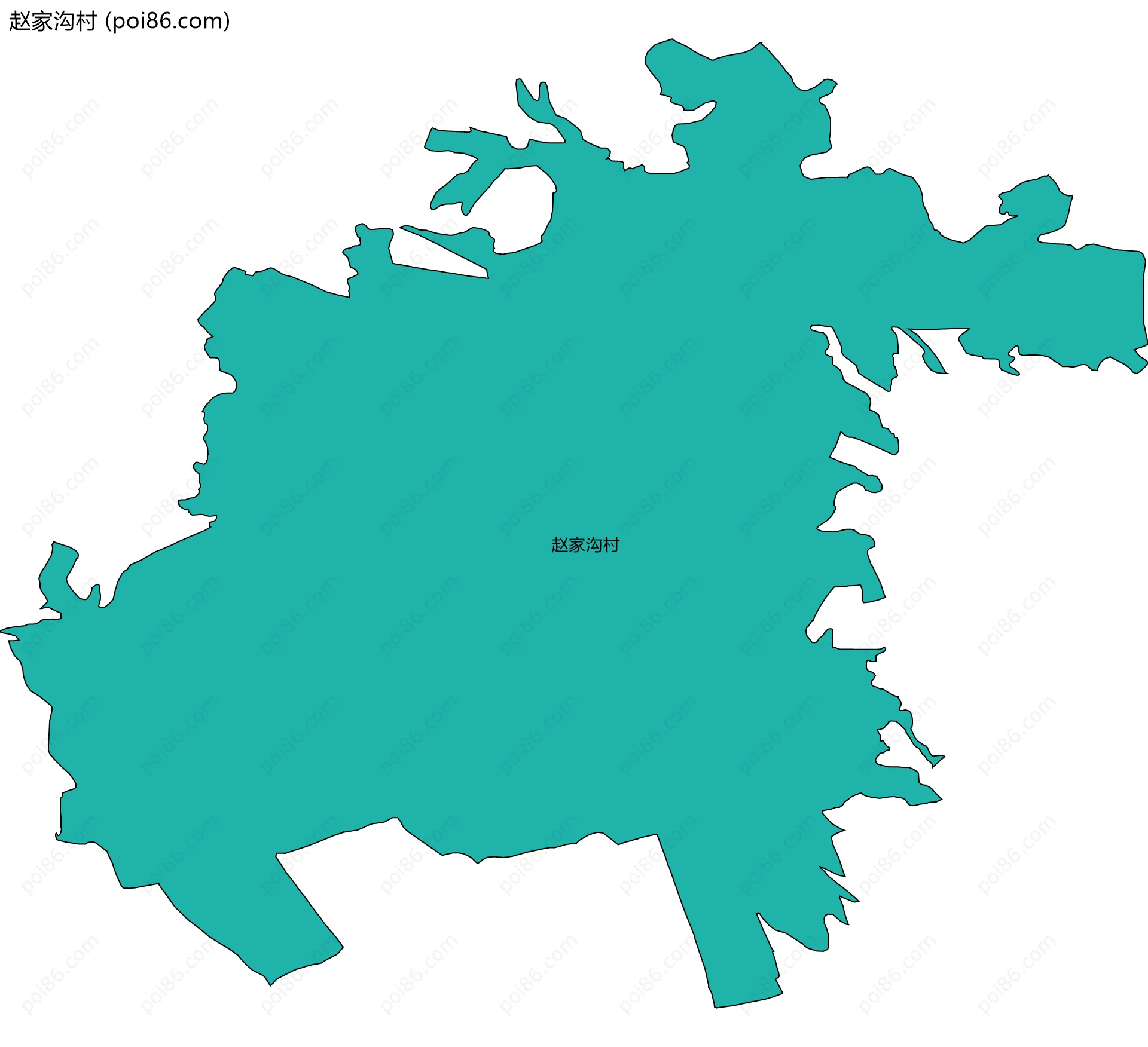 赵家沟村边界地图
