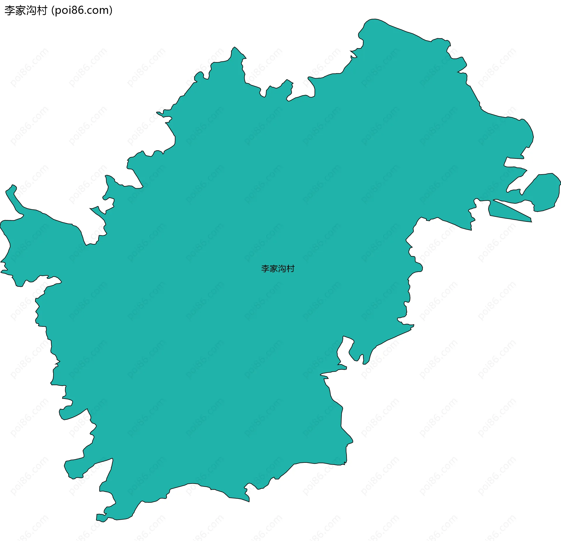 李家沟村边界地图