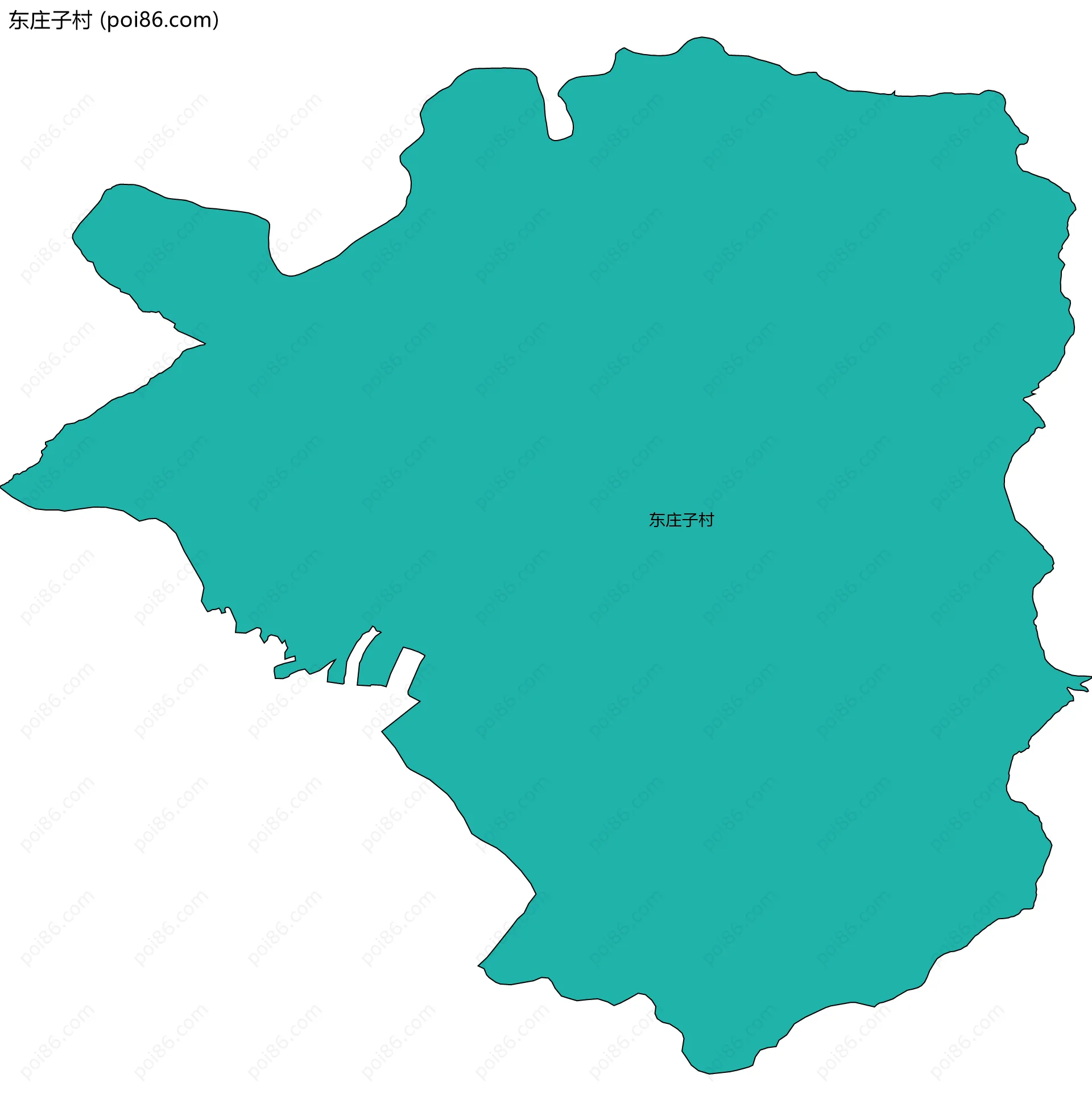 东庄子村边界地图