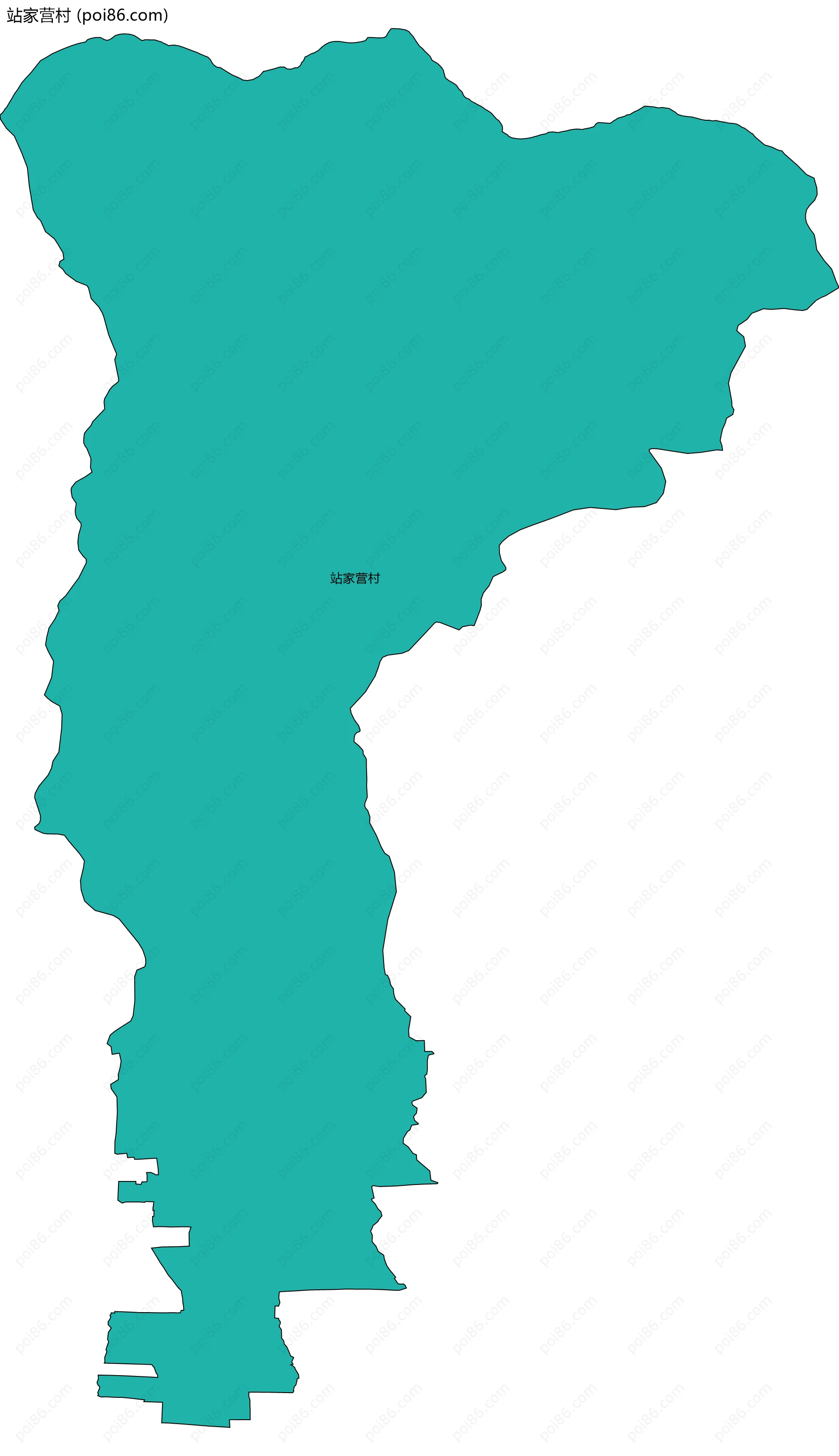 站家营村边界地图