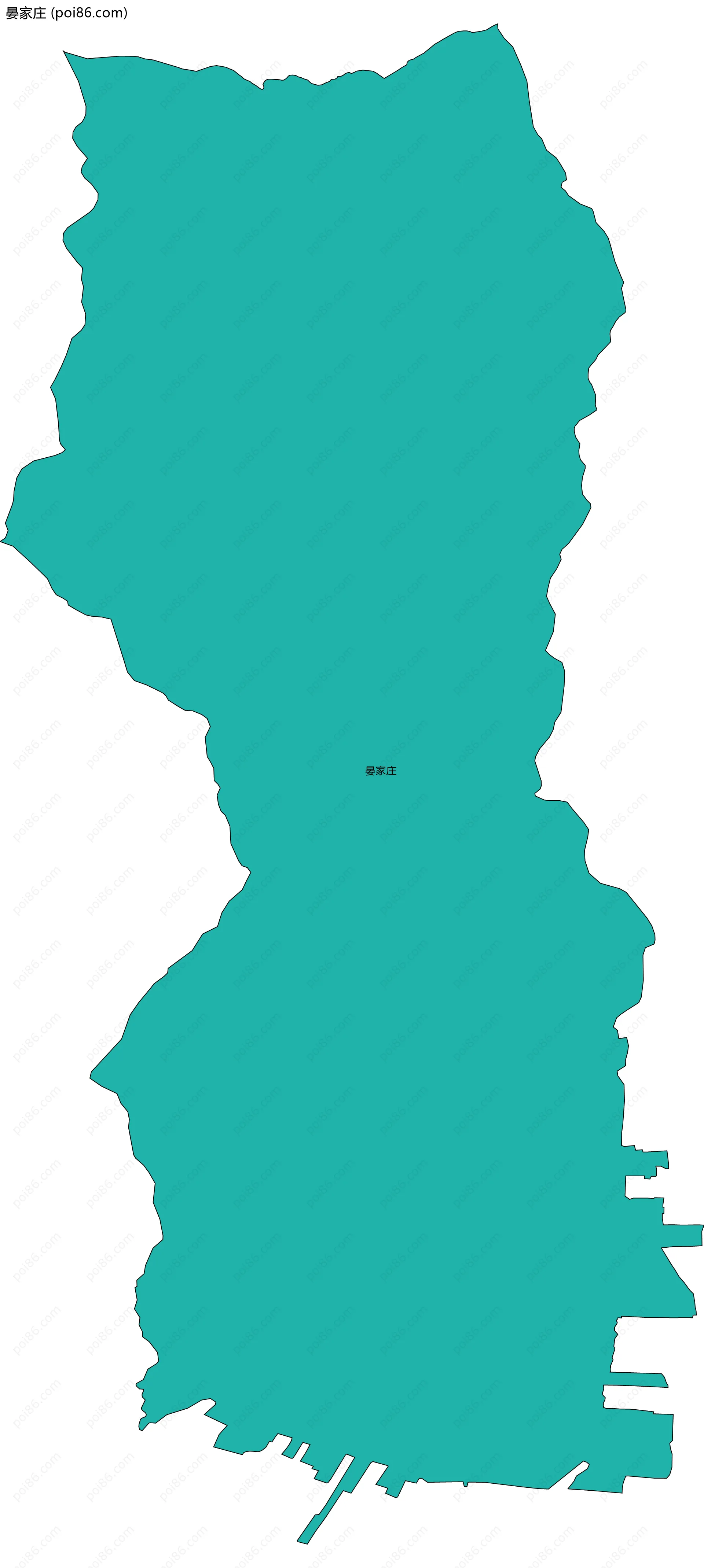 晏家庄边界地图