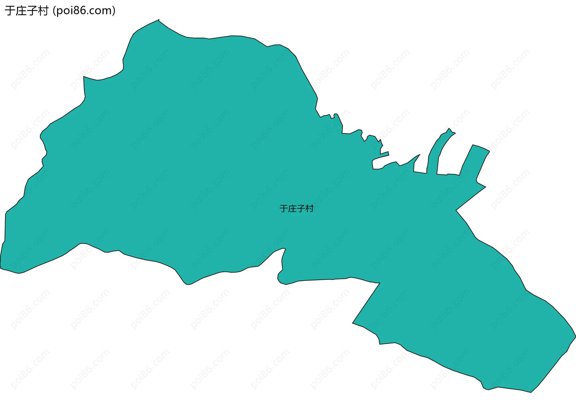 于庄子村边界地图