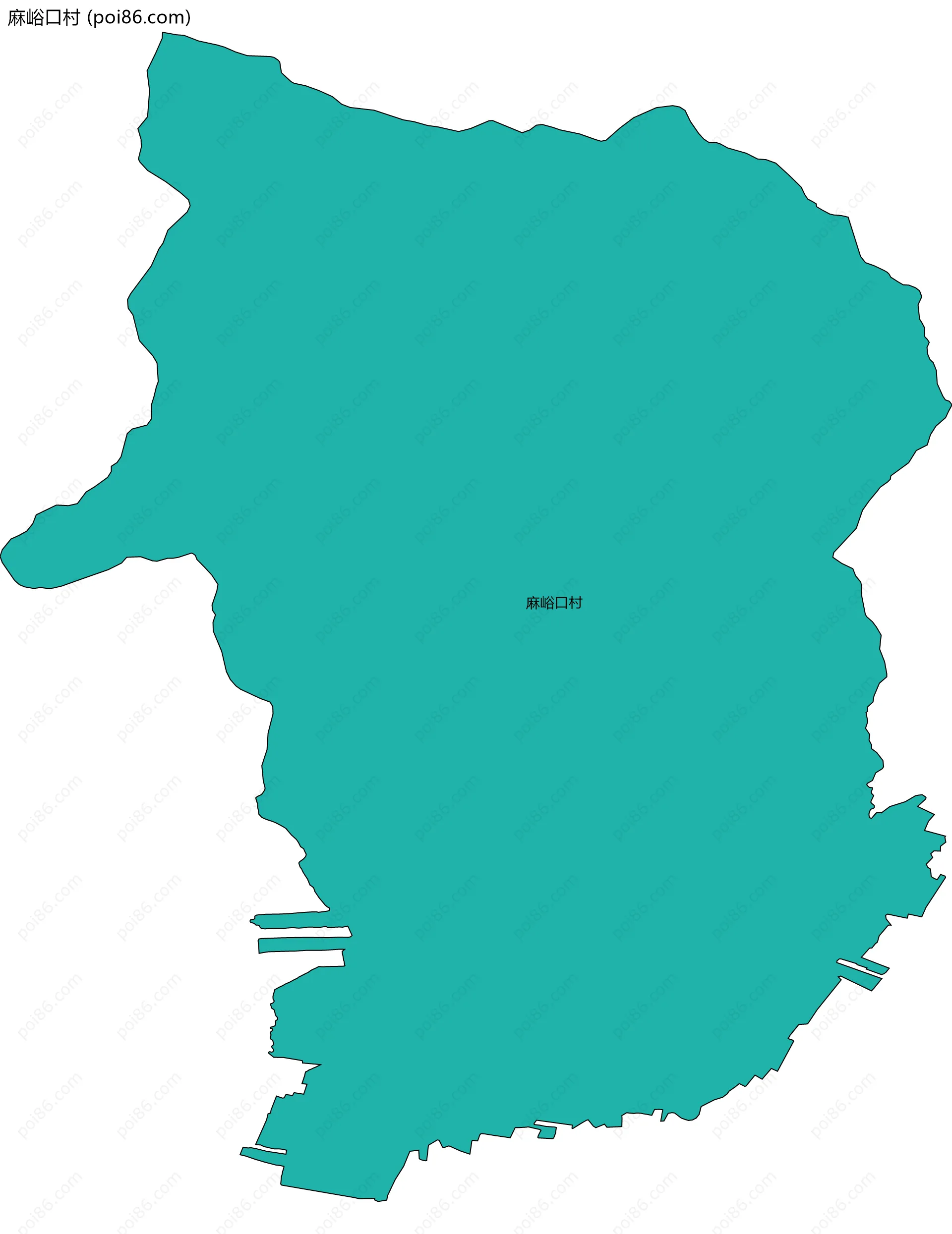 麻峪口村边界地图