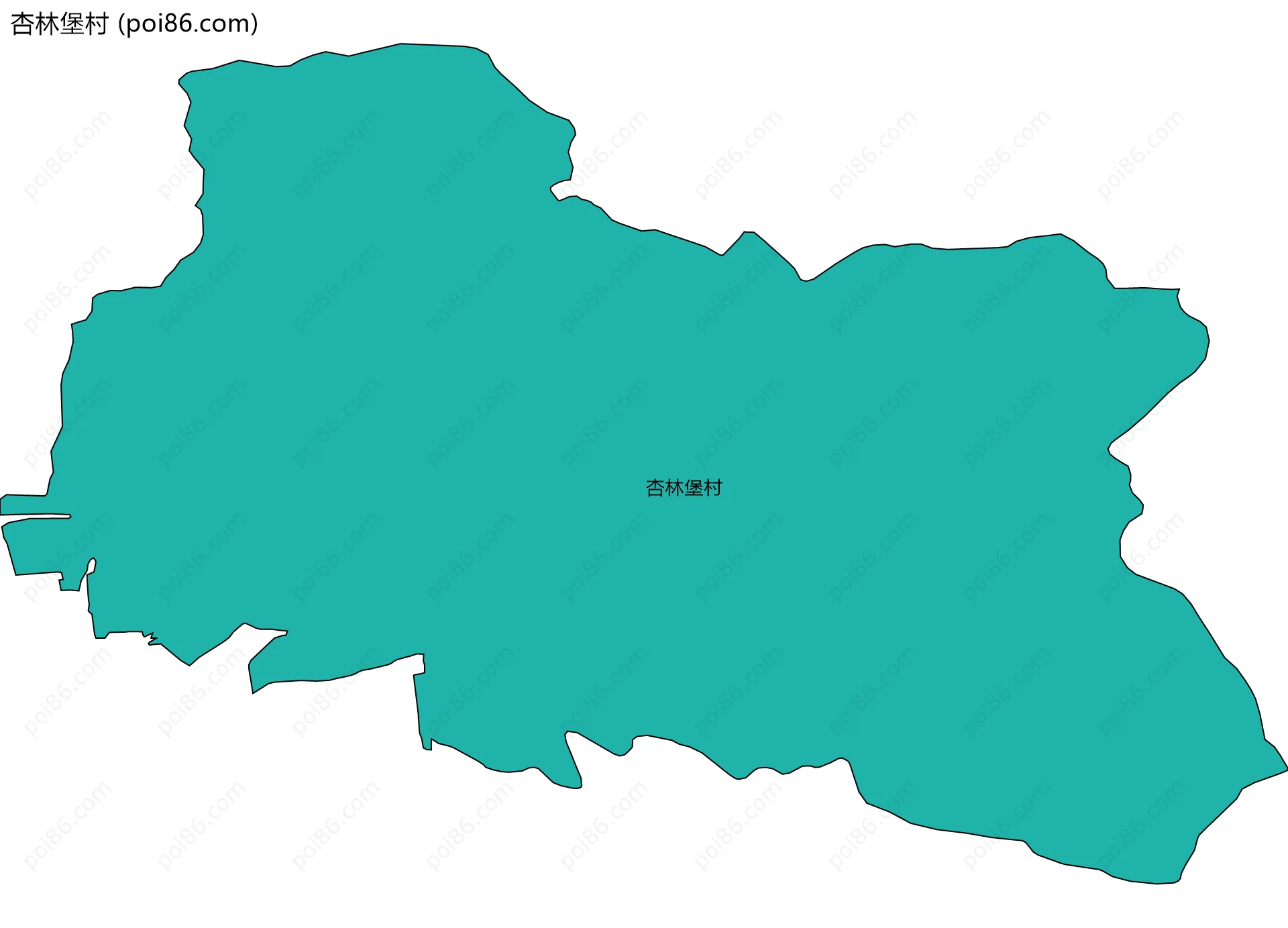 杏林堡村边界地图