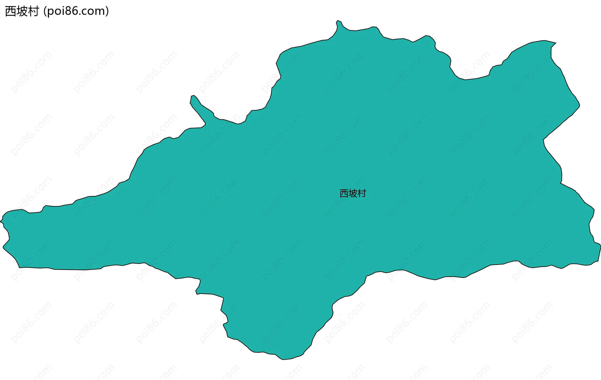 西坡村边界地图