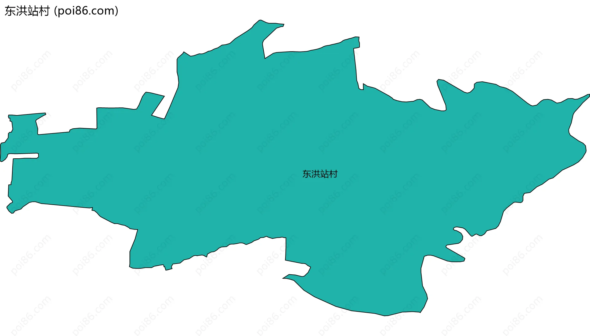 东洪站村边界地图