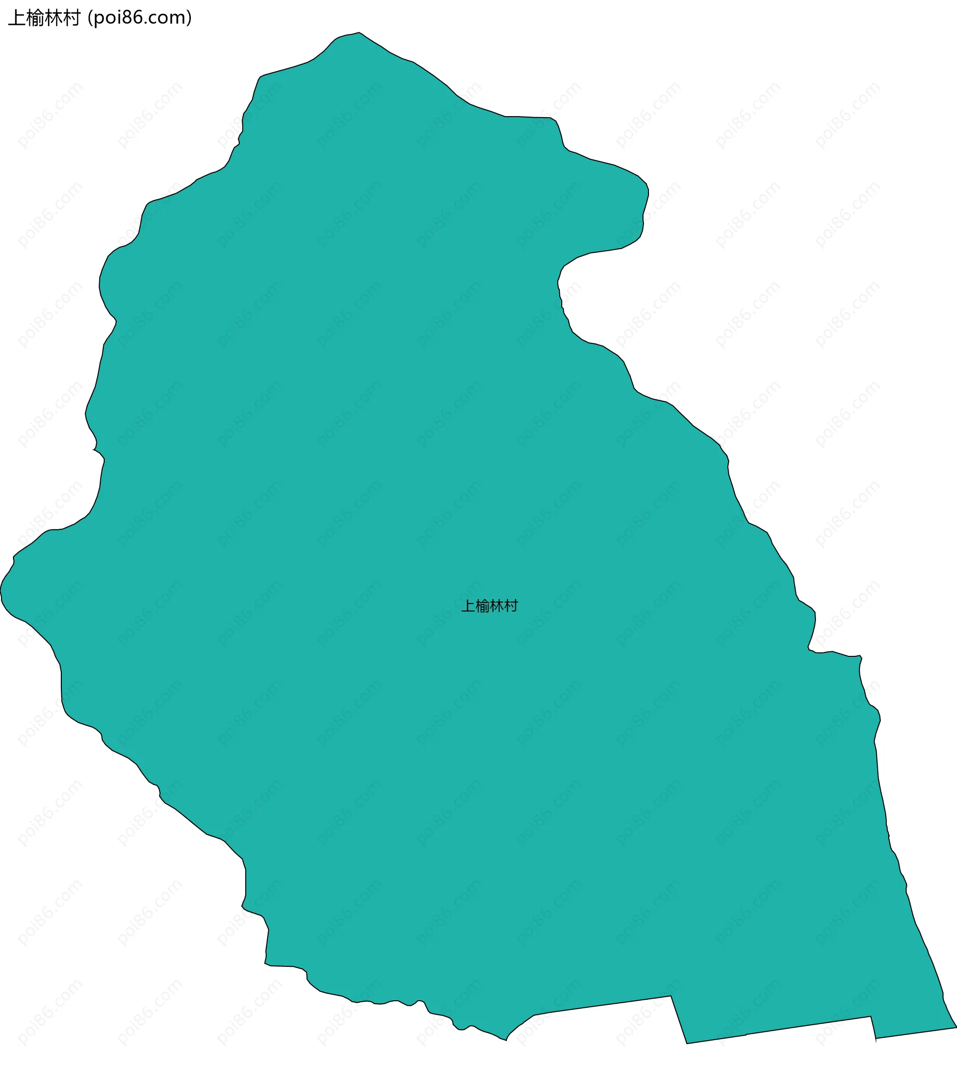 上榆林村边界地图