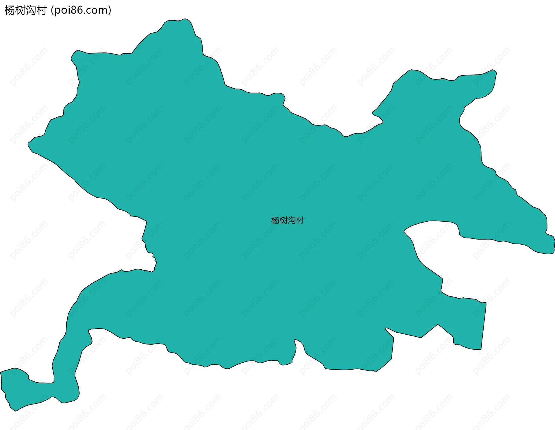 杨树沟村边界地图