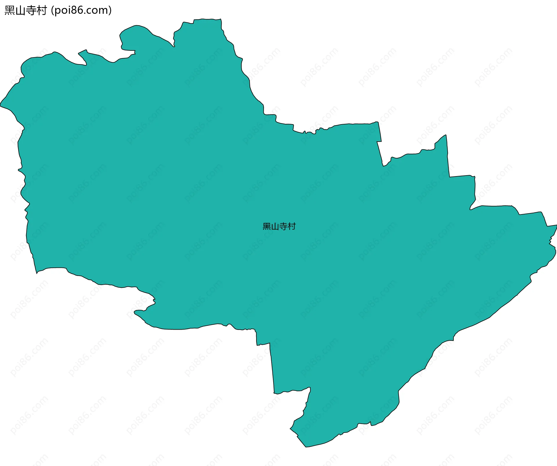 黑山寺村边界地图