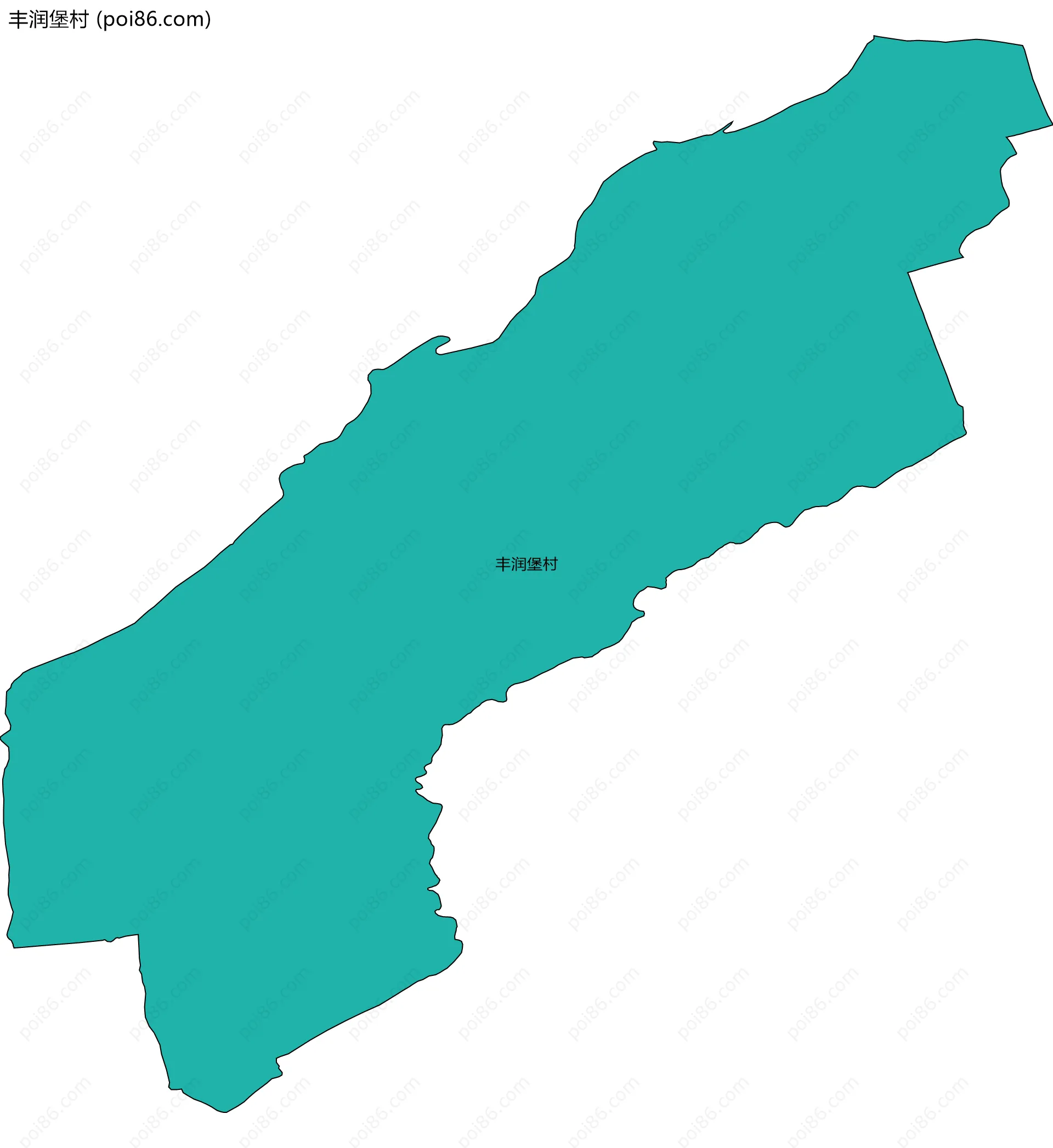 丰润堡村边界地图