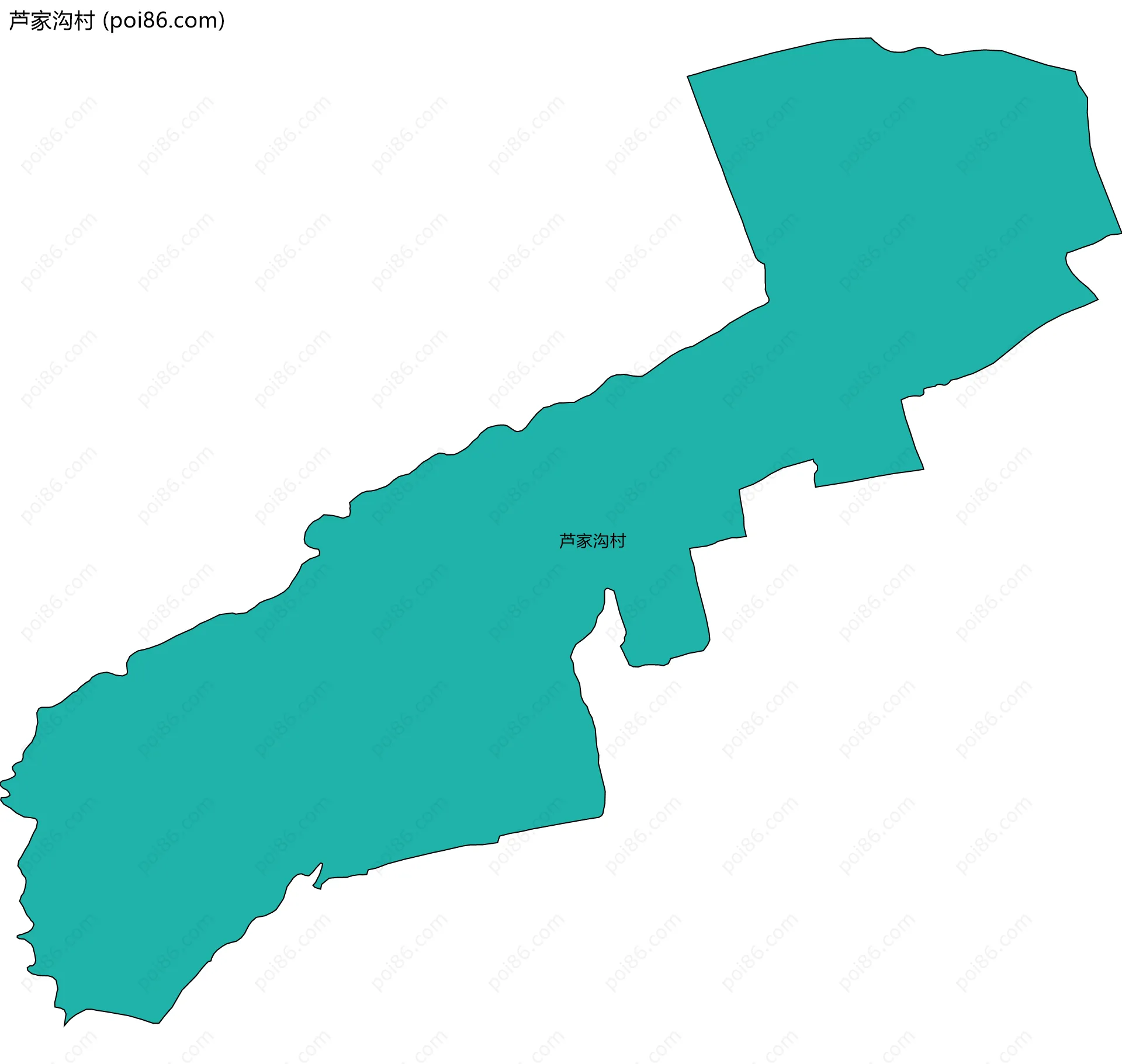 芦家沟村边界地图