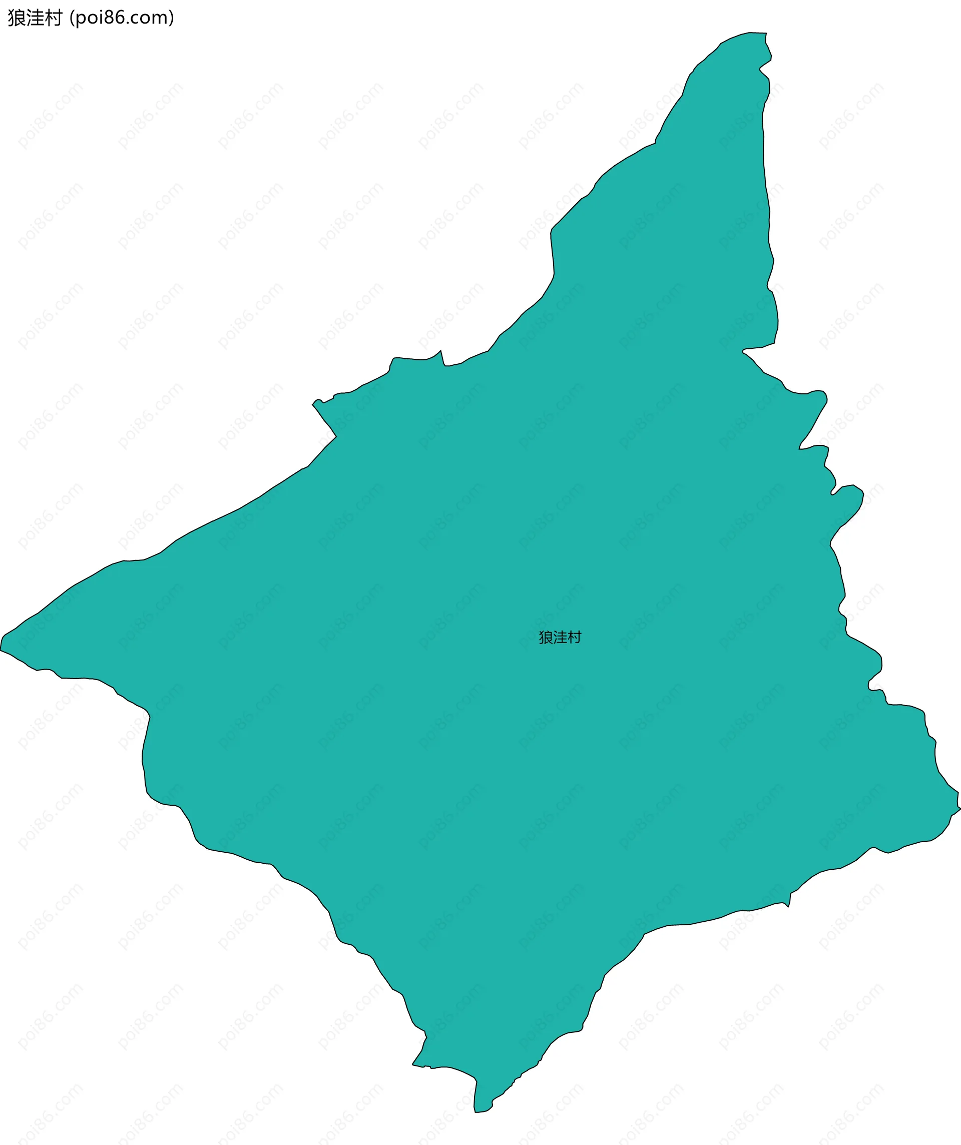 狼洼村边界地图