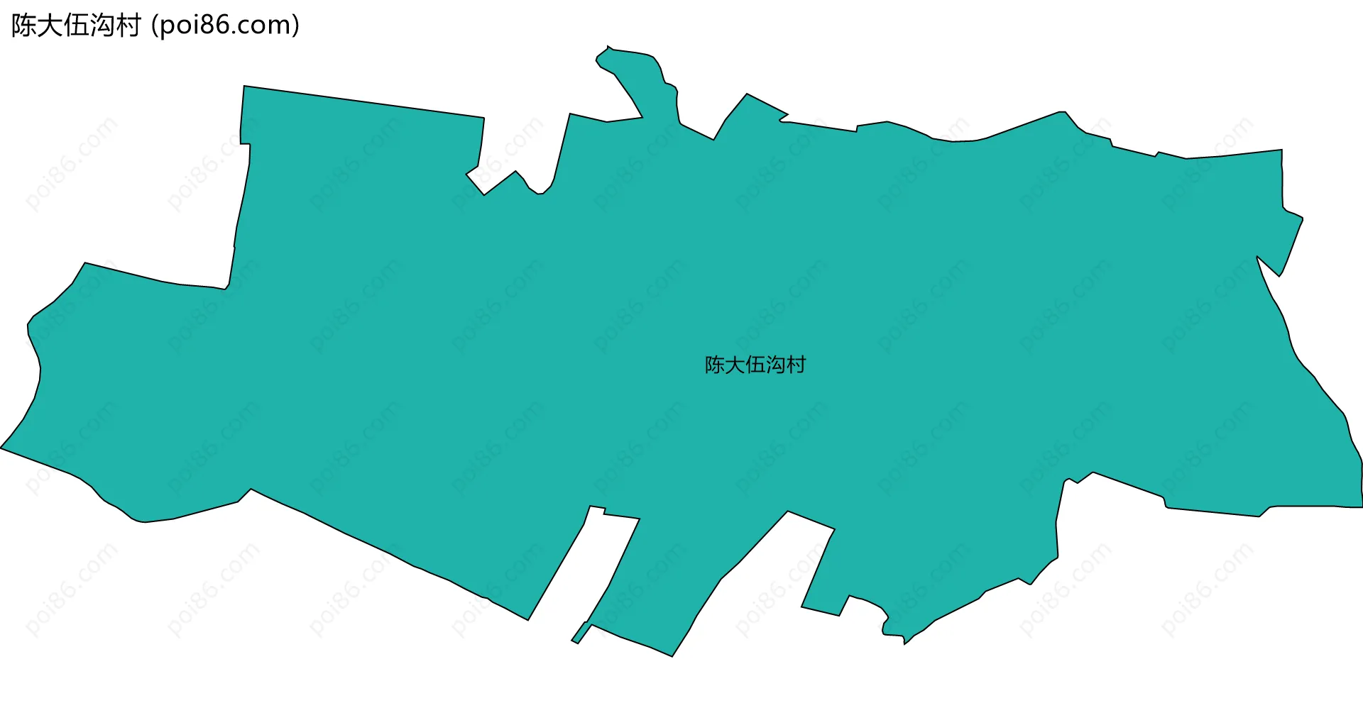 陈大伍沟村边界地图