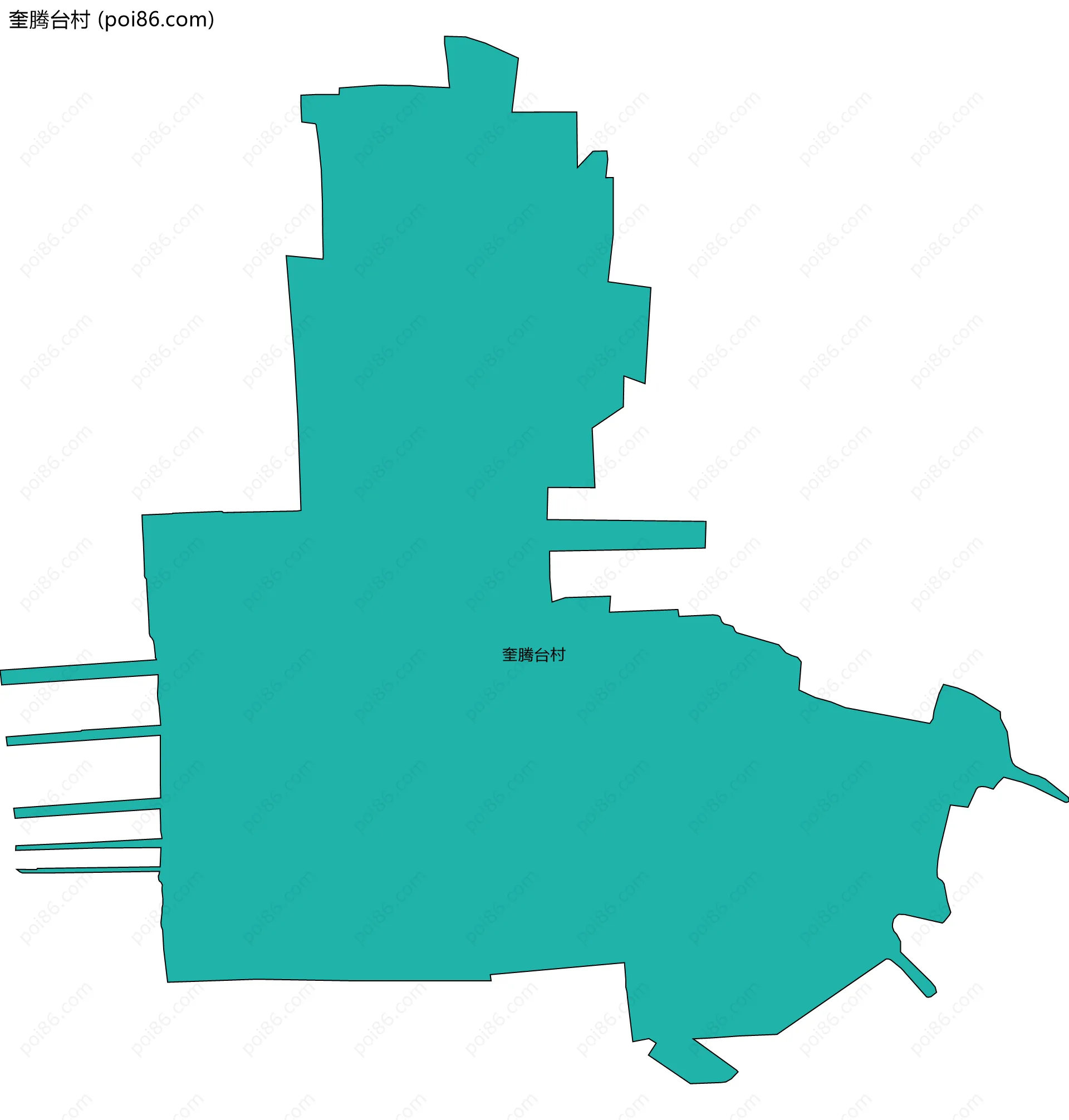 奎腾台村边界地图