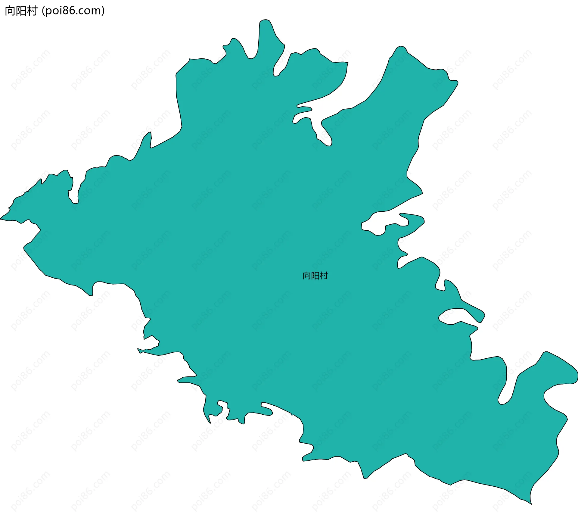 向阳村边界地图