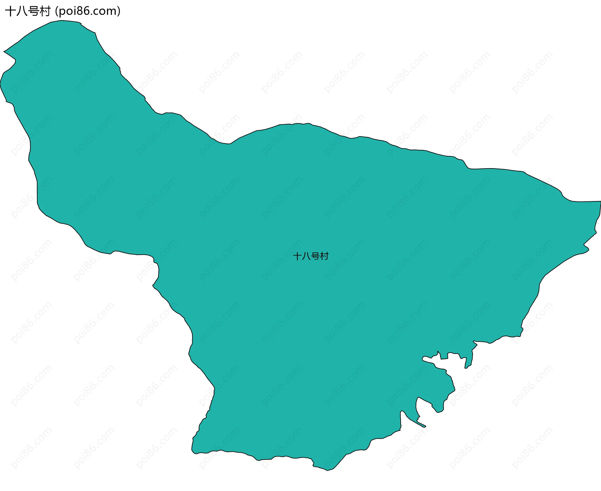 十八号村边界地图