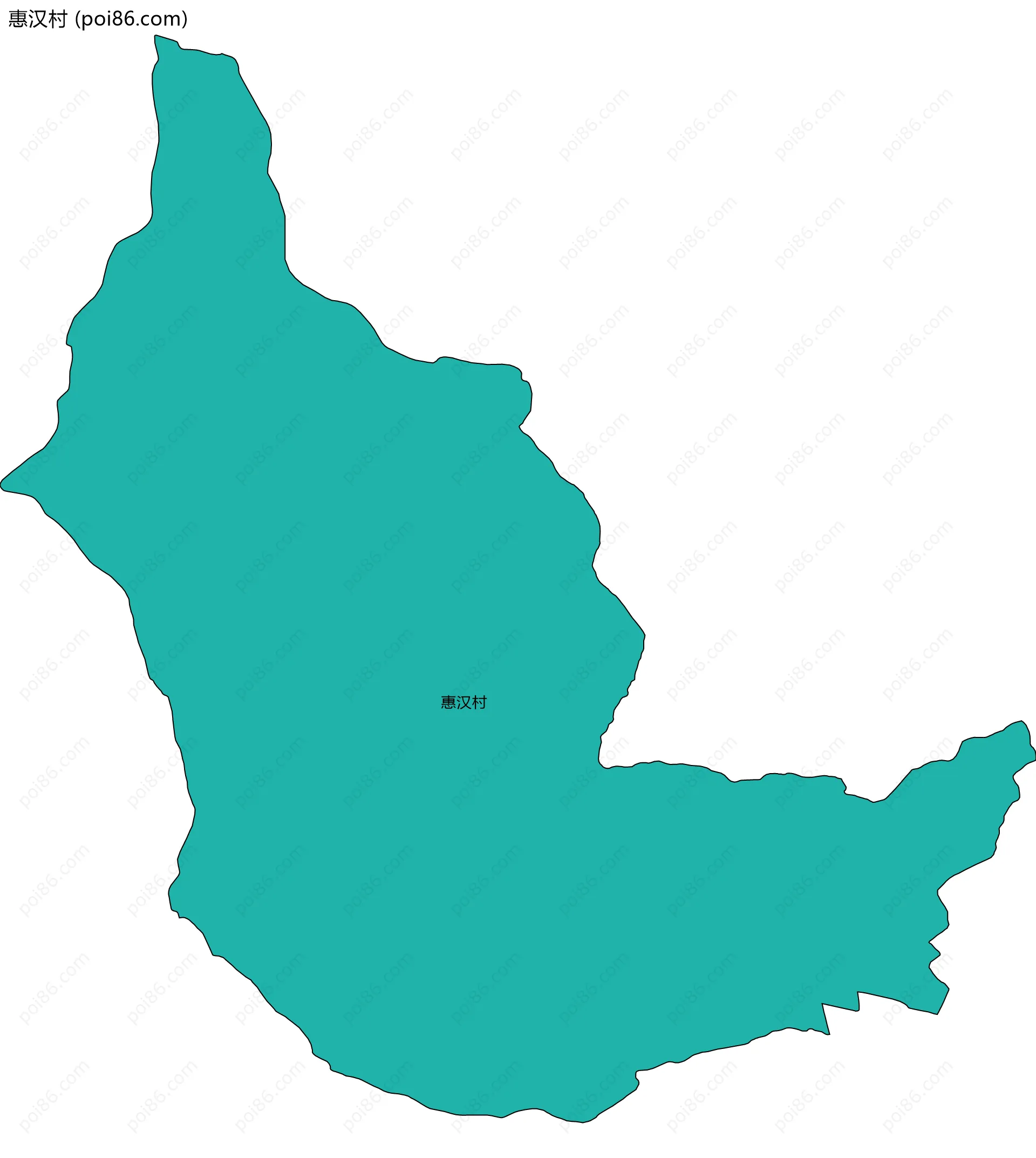 惠汉村边界地图