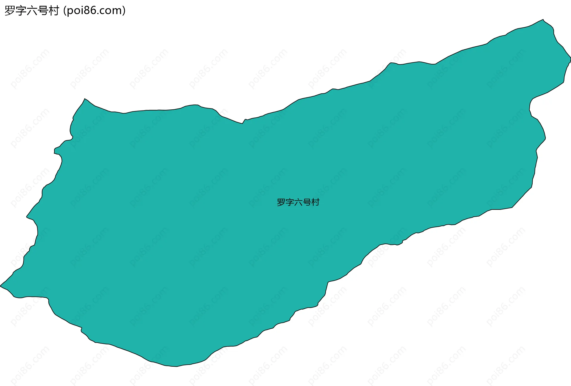 罗字六号村边界地图
