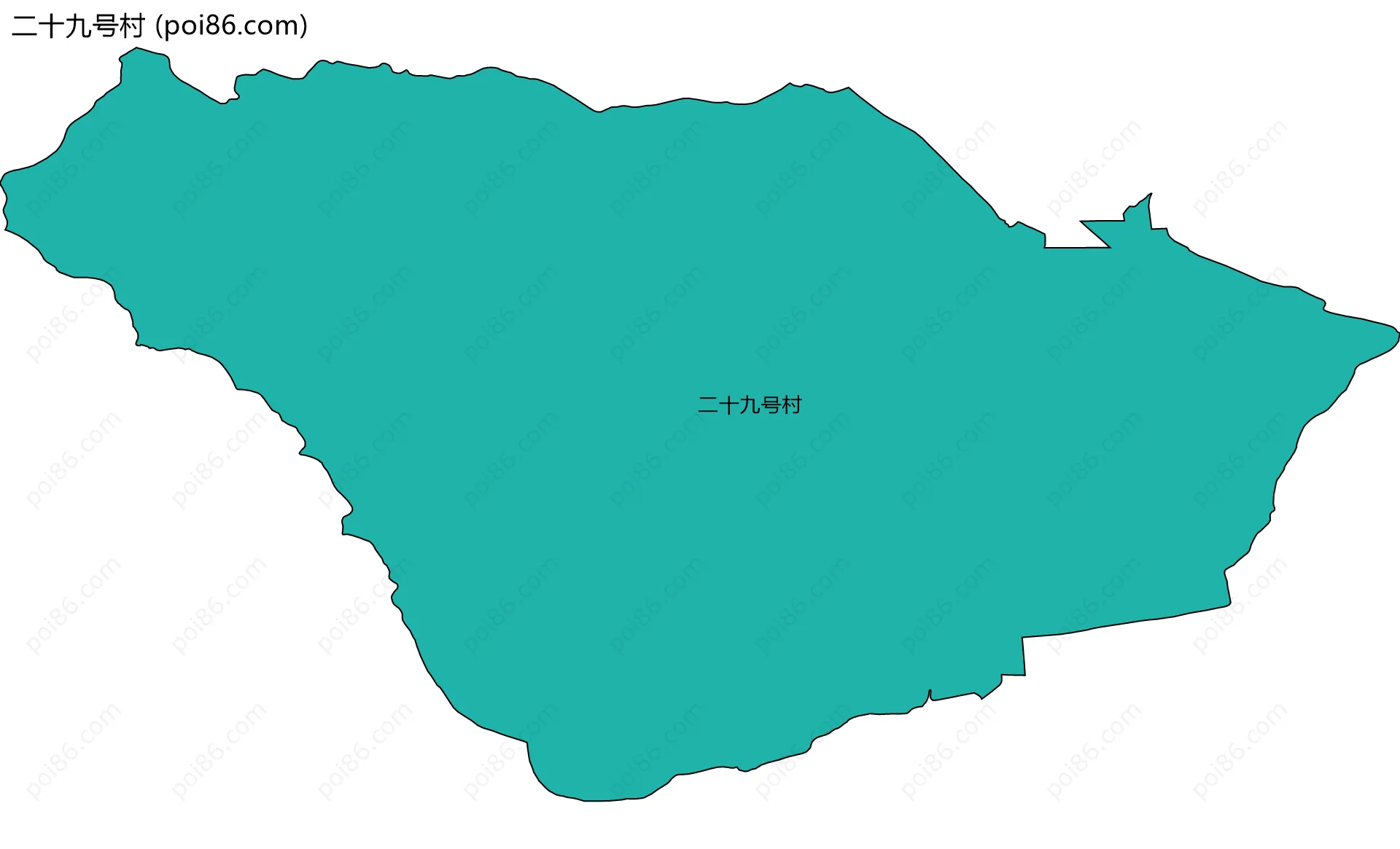 二十九号村边界地图