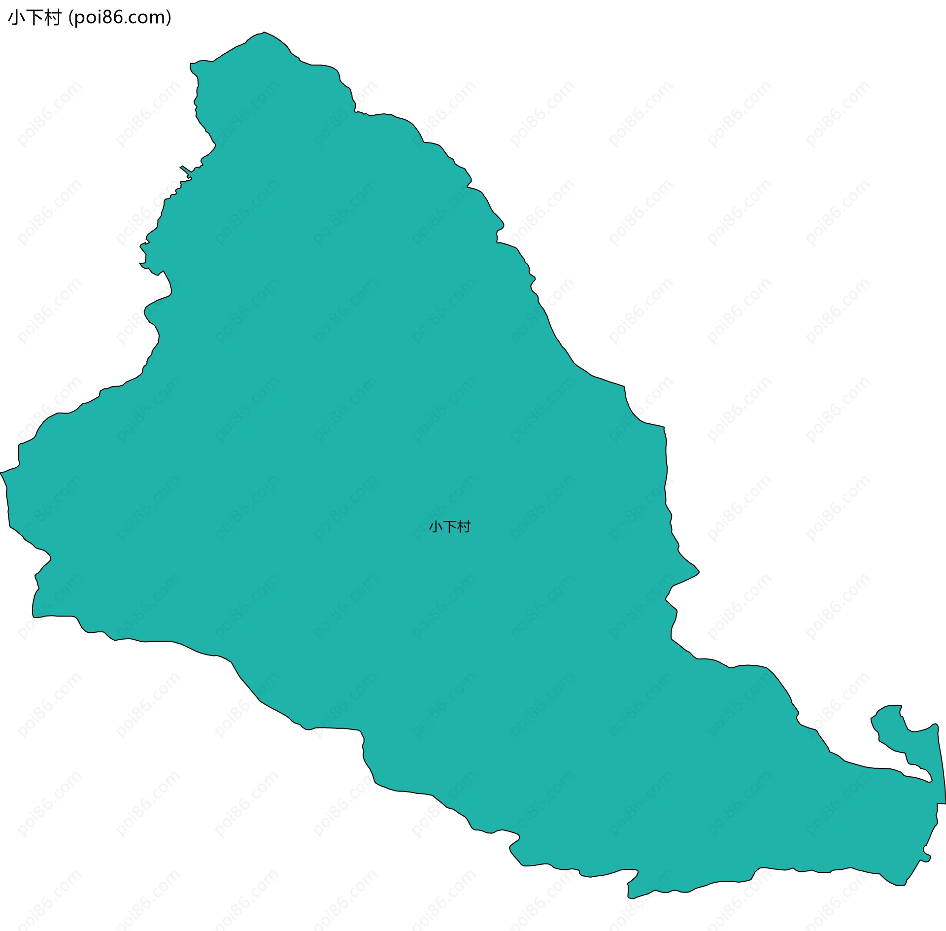 小下村边界地图