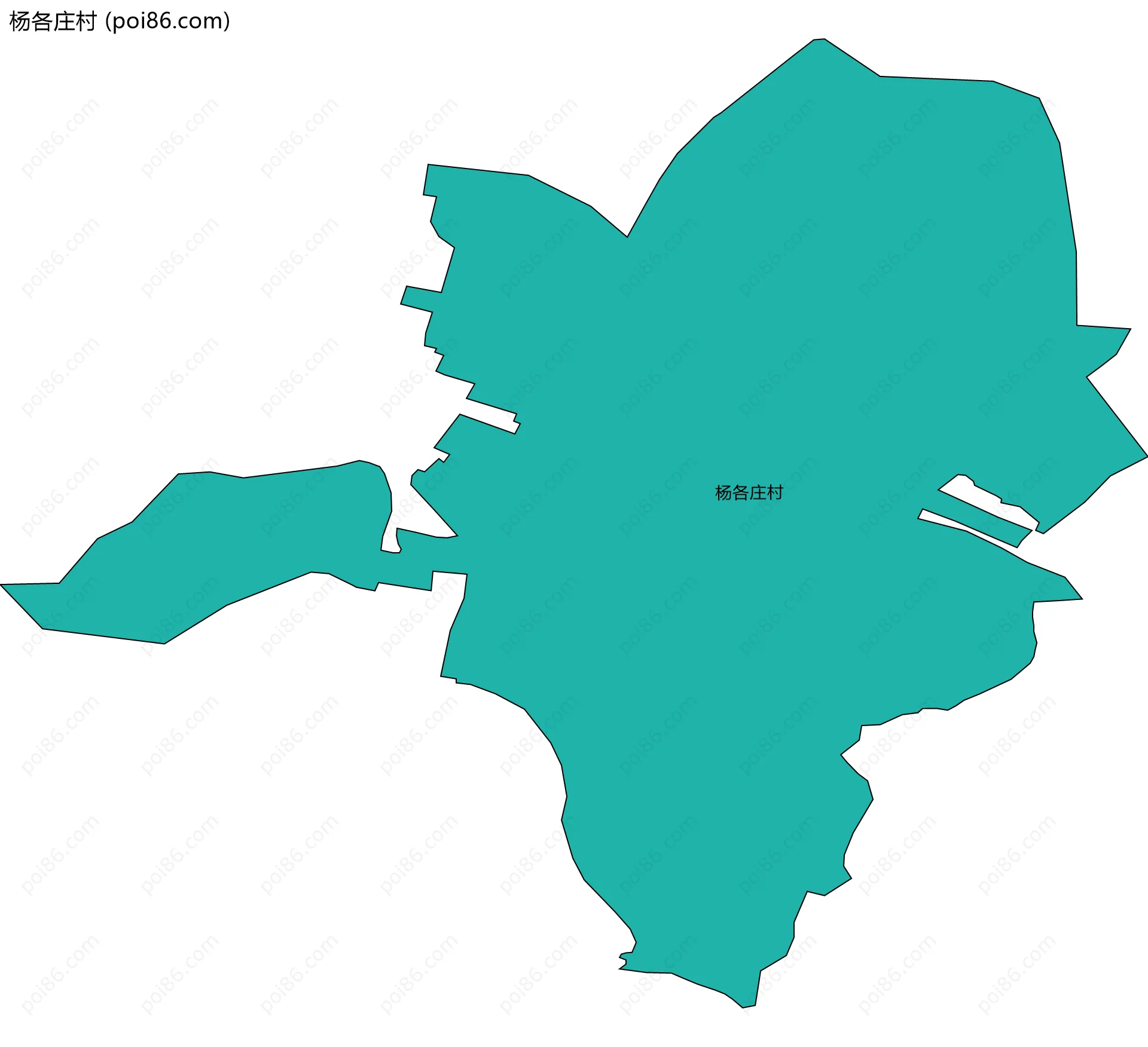 杨各庄村边界地图