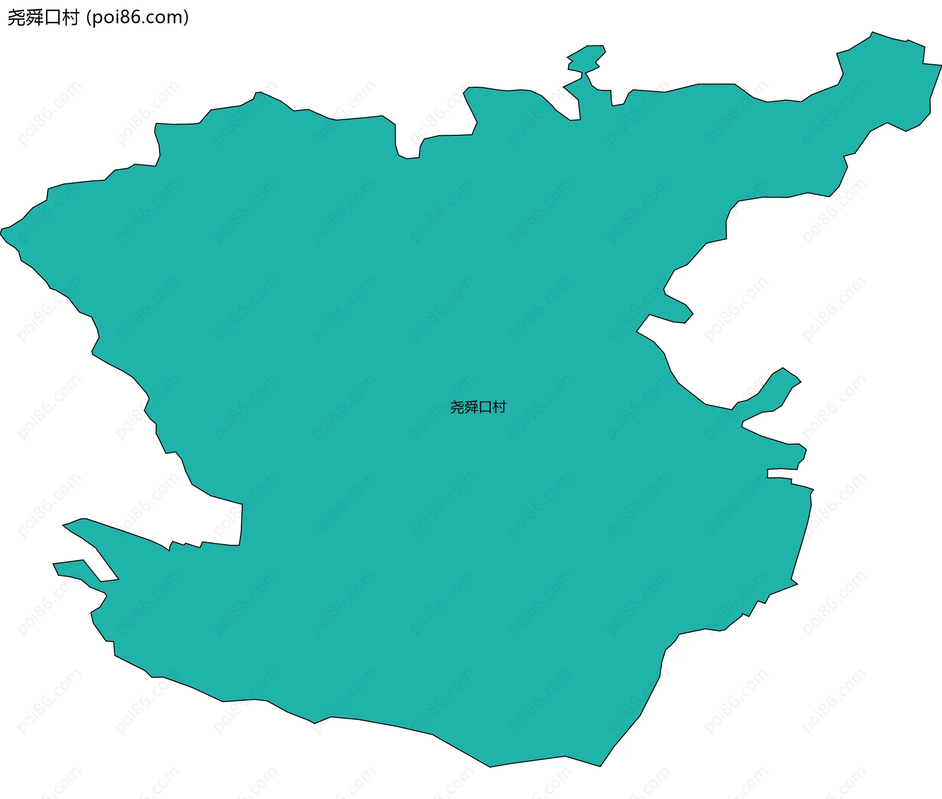 尧舜口村边界地图