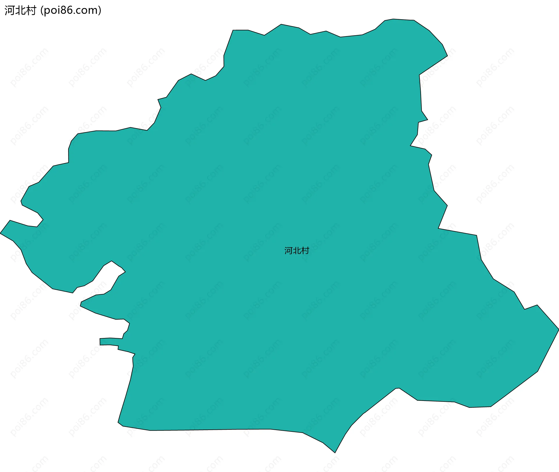河北村边界地图
