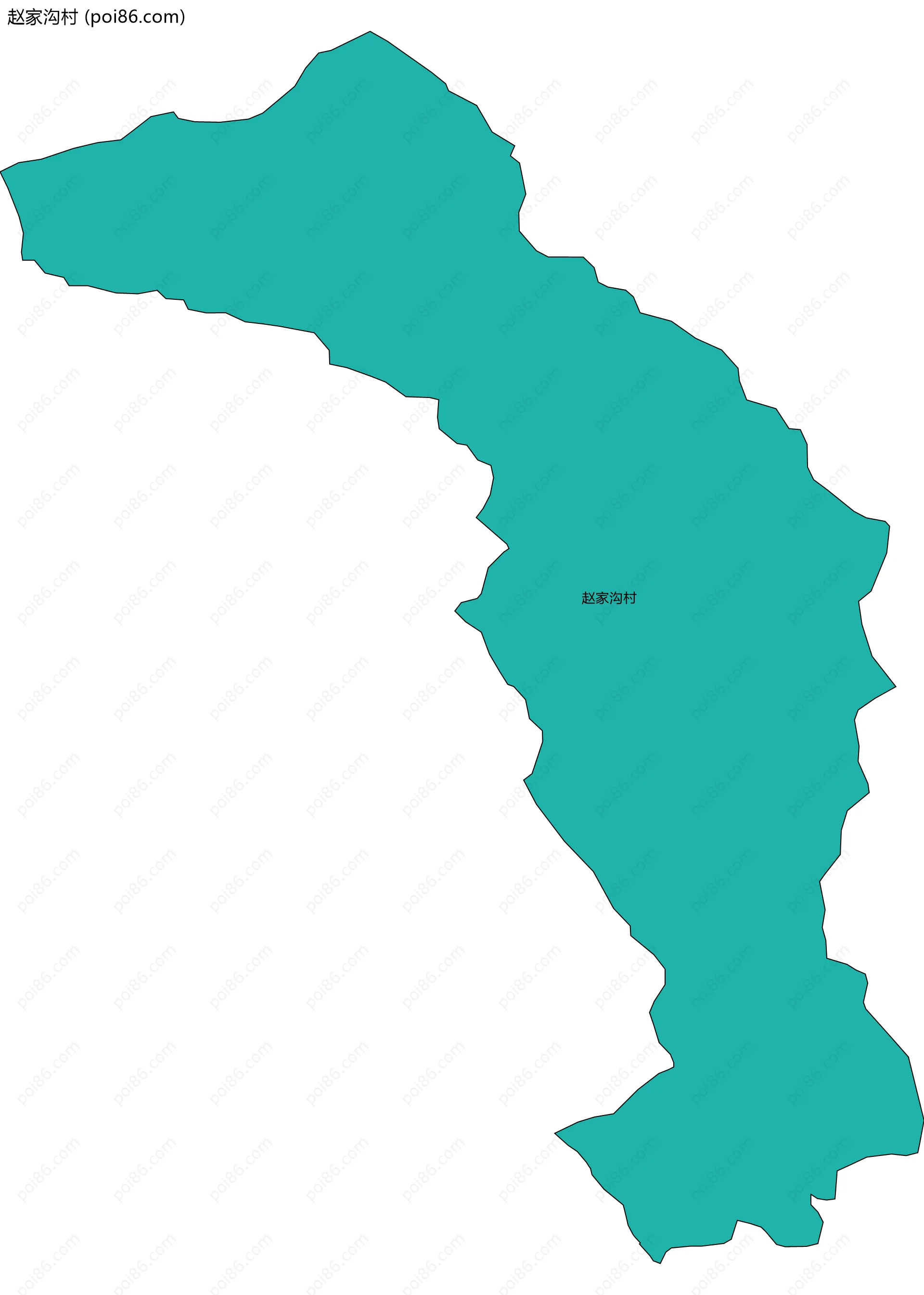 赵家沟村边界地图