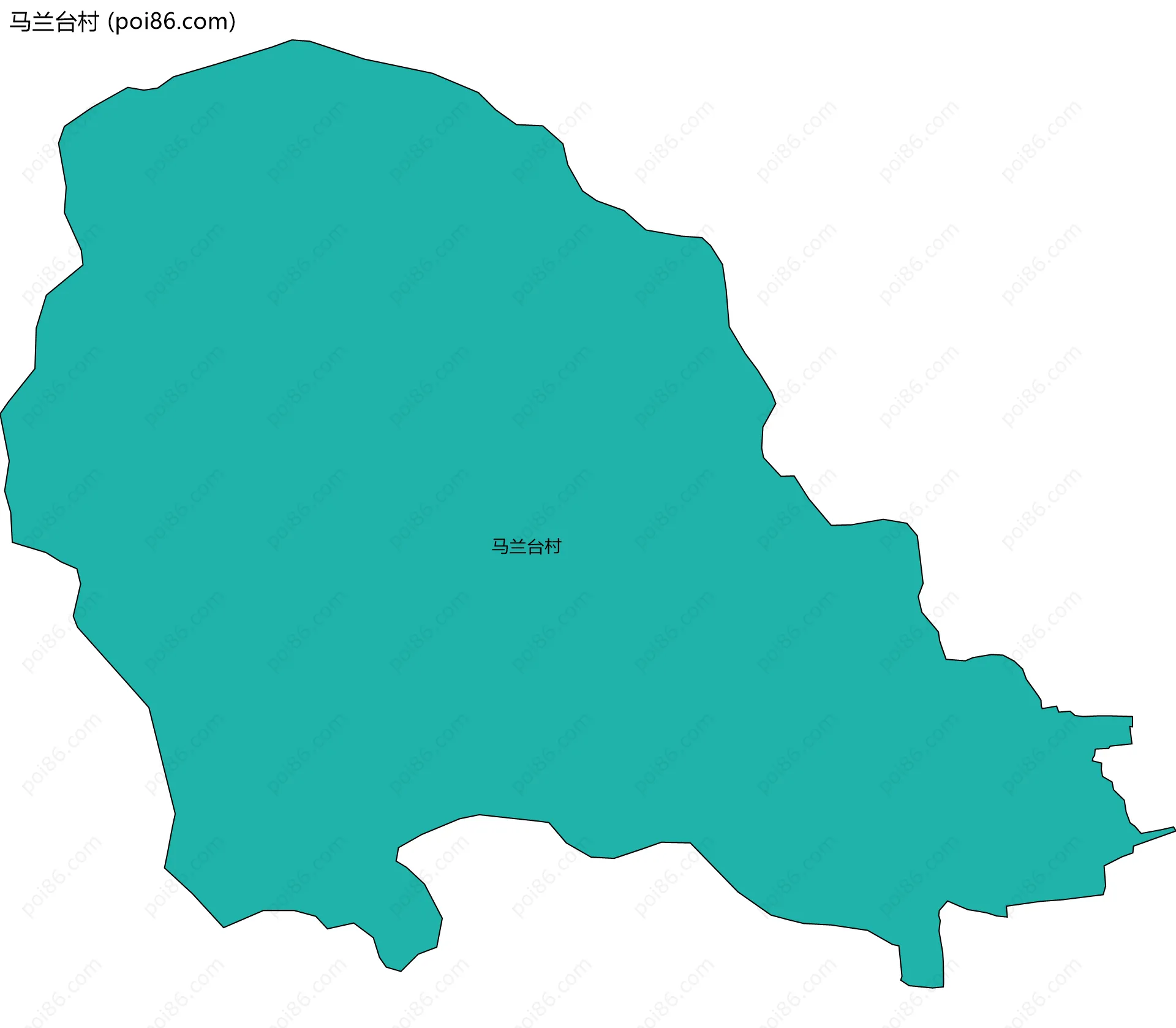 马兰台村边界地图