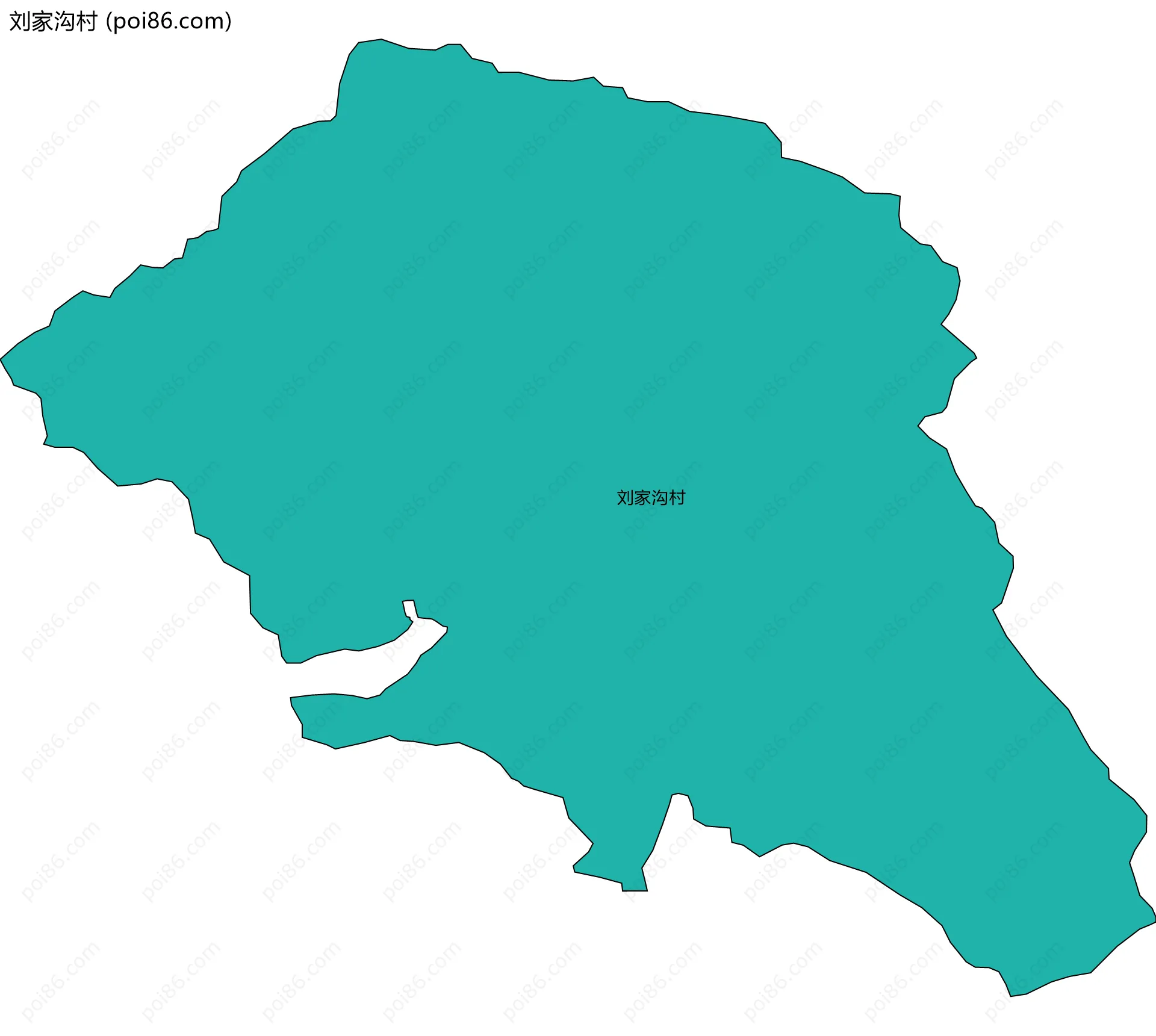 刘家沟村边界地图