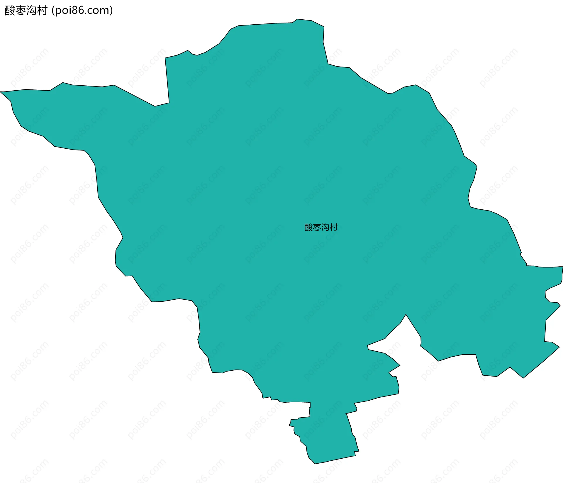 酸枣沟村边界地图