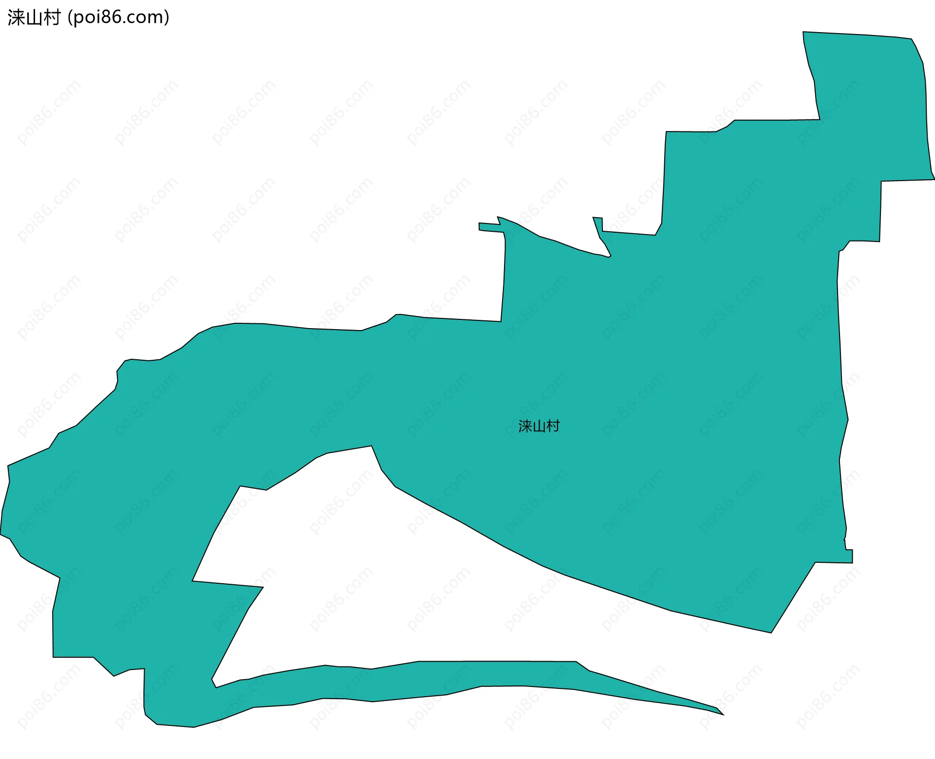 涞山村边界地图