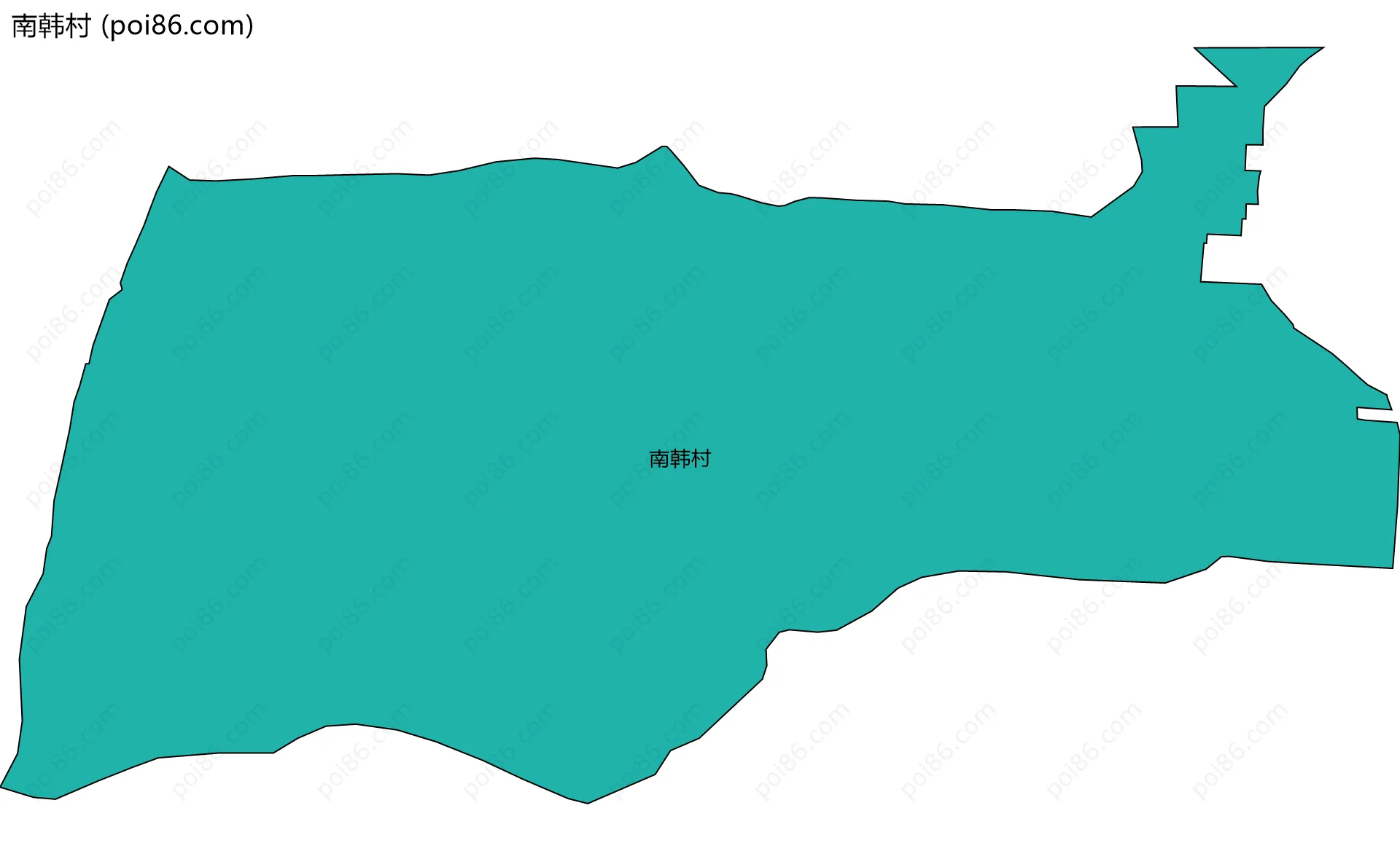 南韩村边界地图