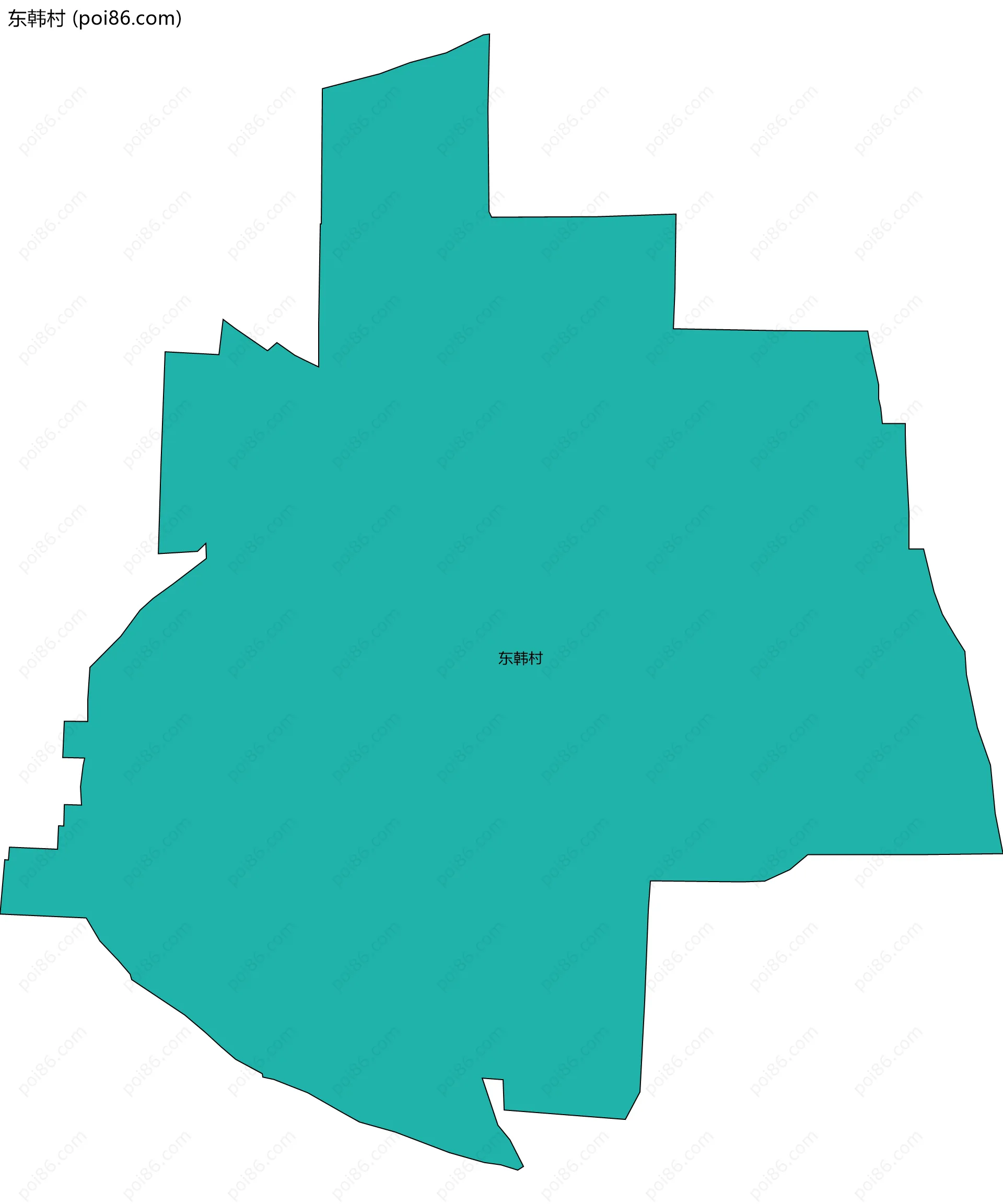 东韩村边界地图