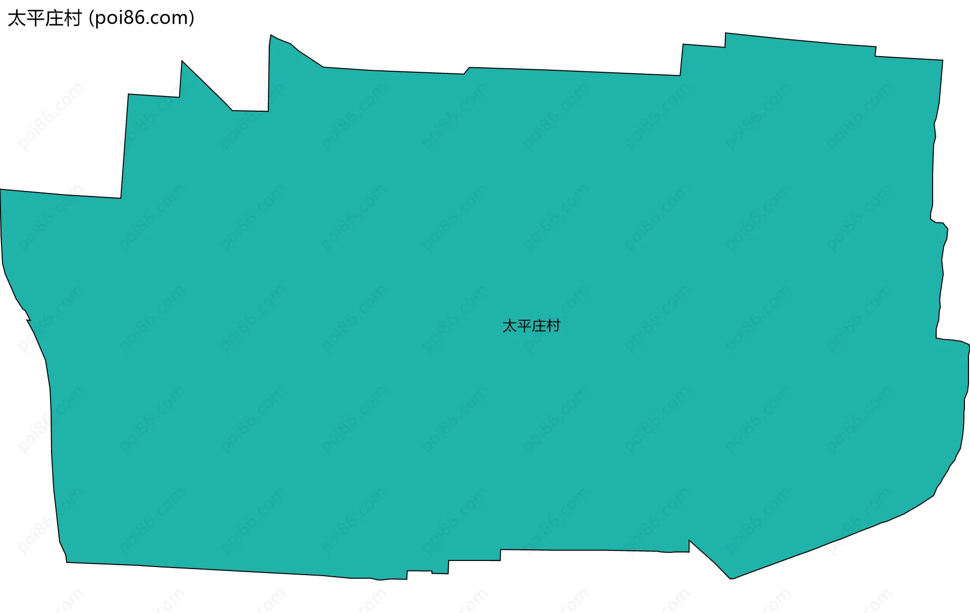 太平庄村边界地图