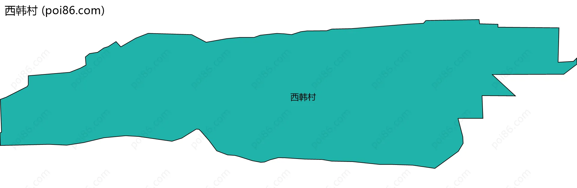 西韩村边界地图