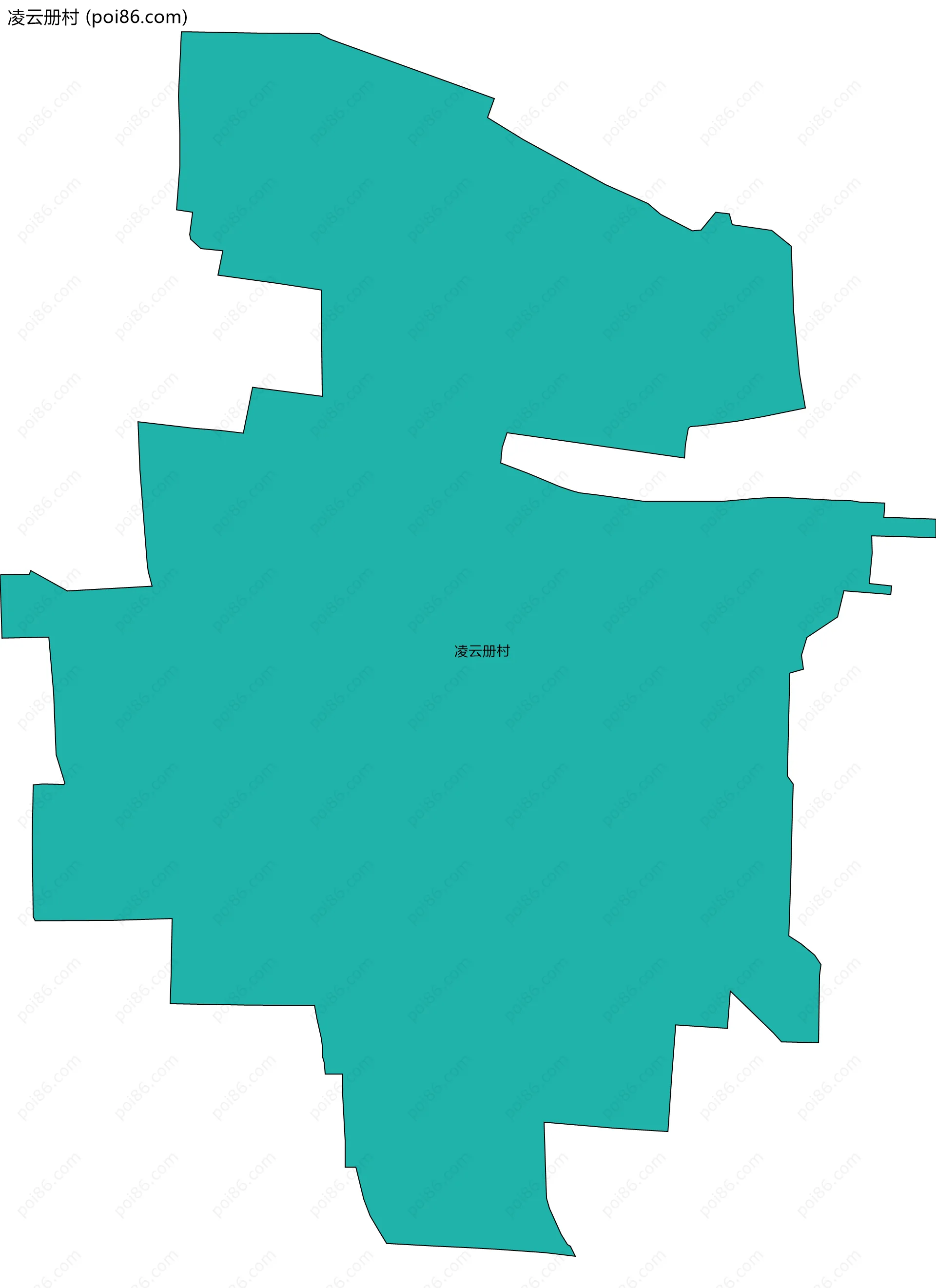 凌云册村边界地图