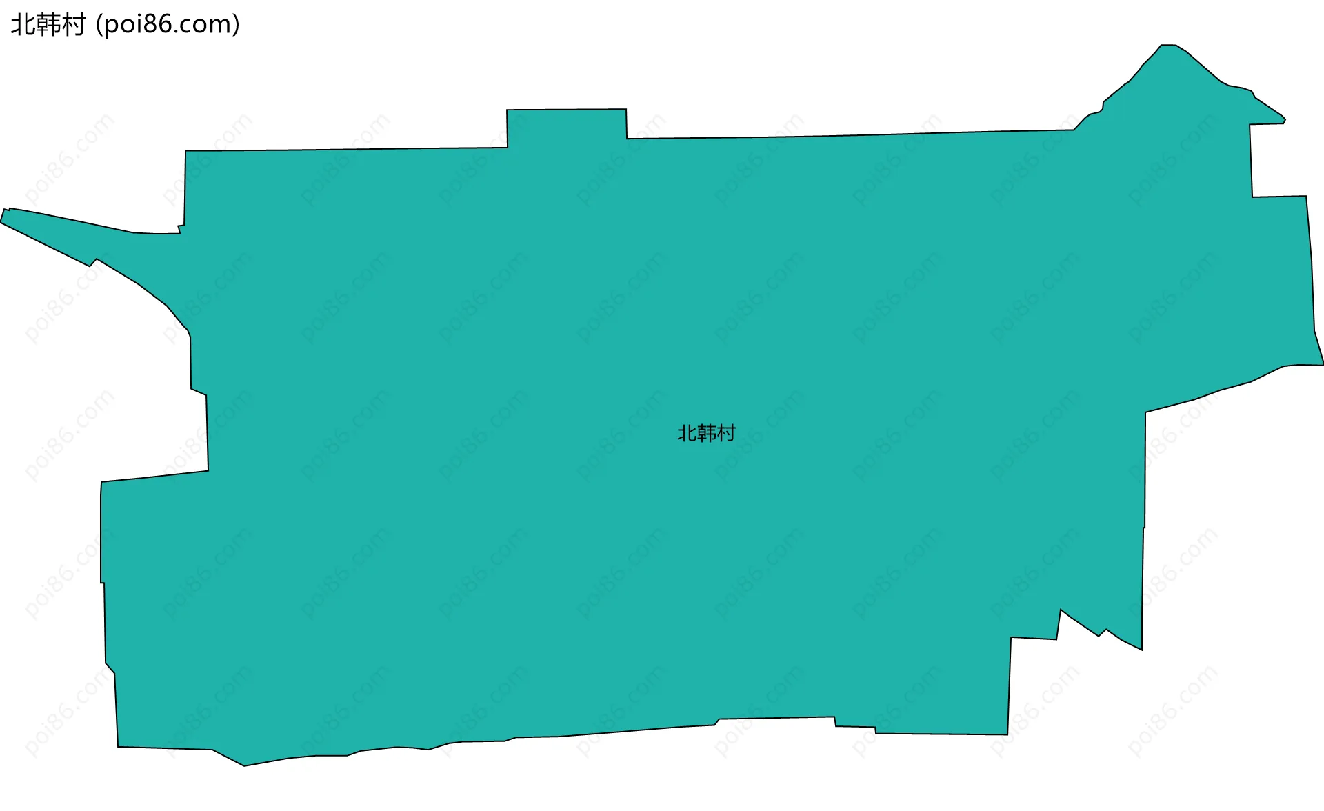 北韩村边界地图