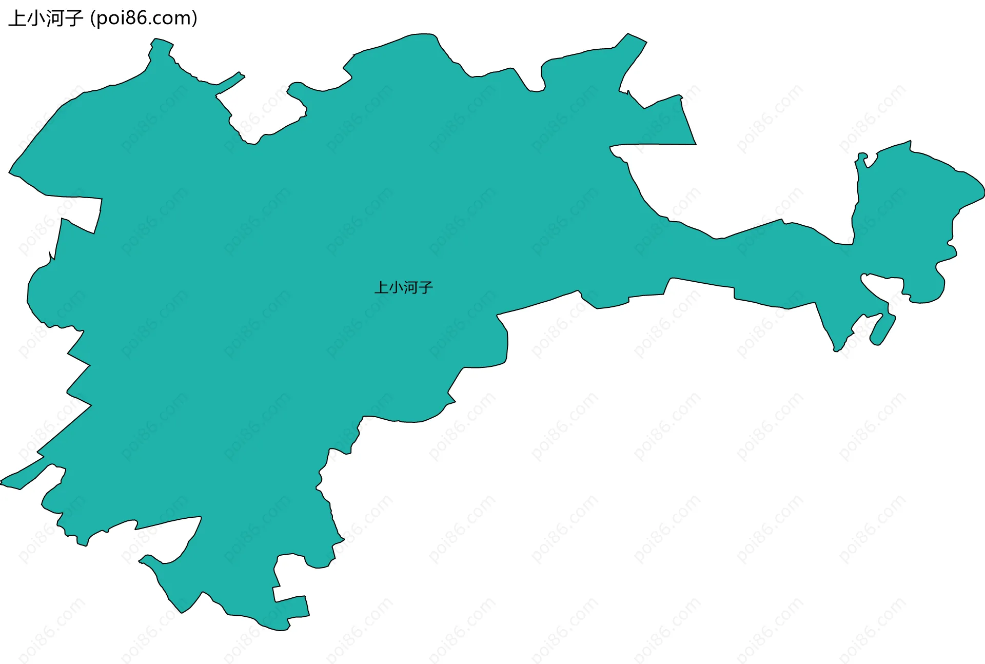 上小河子边界地图