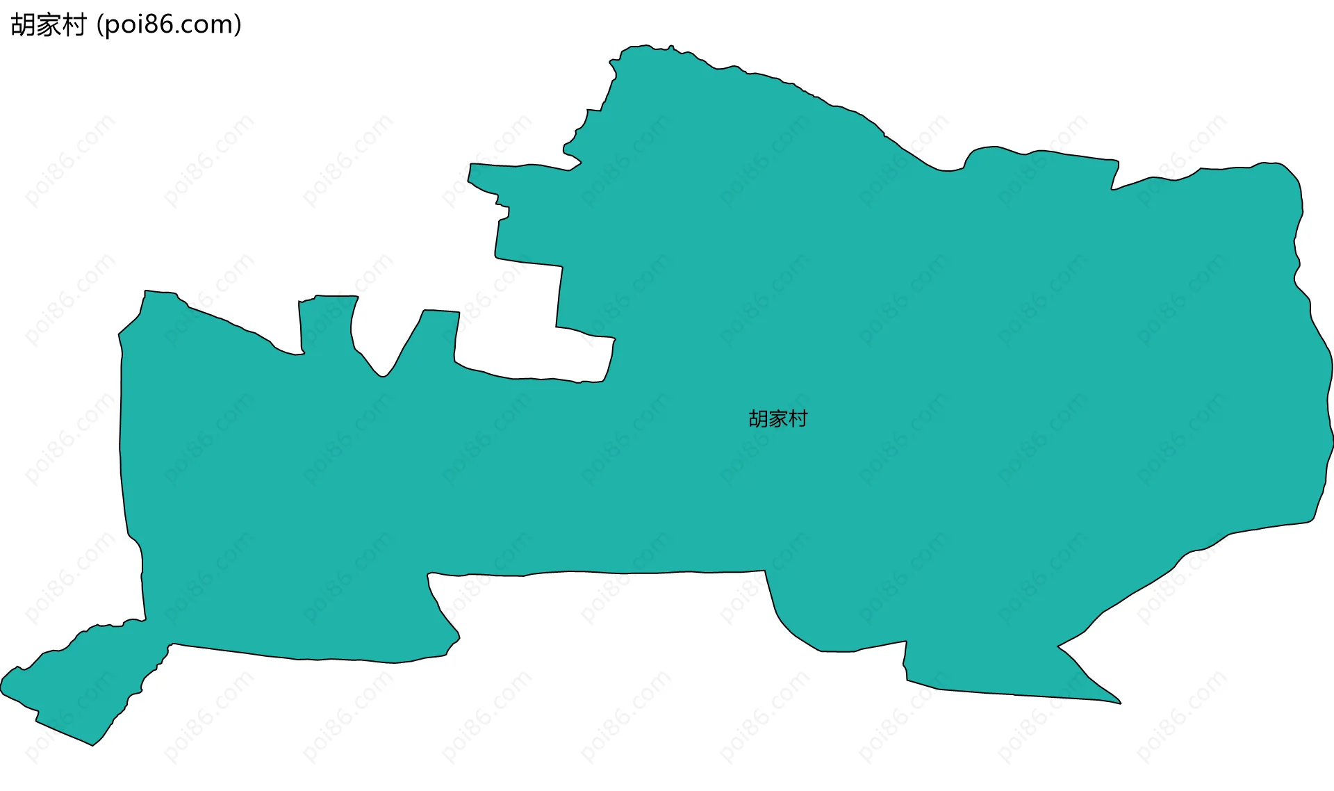 胡家村边界地图