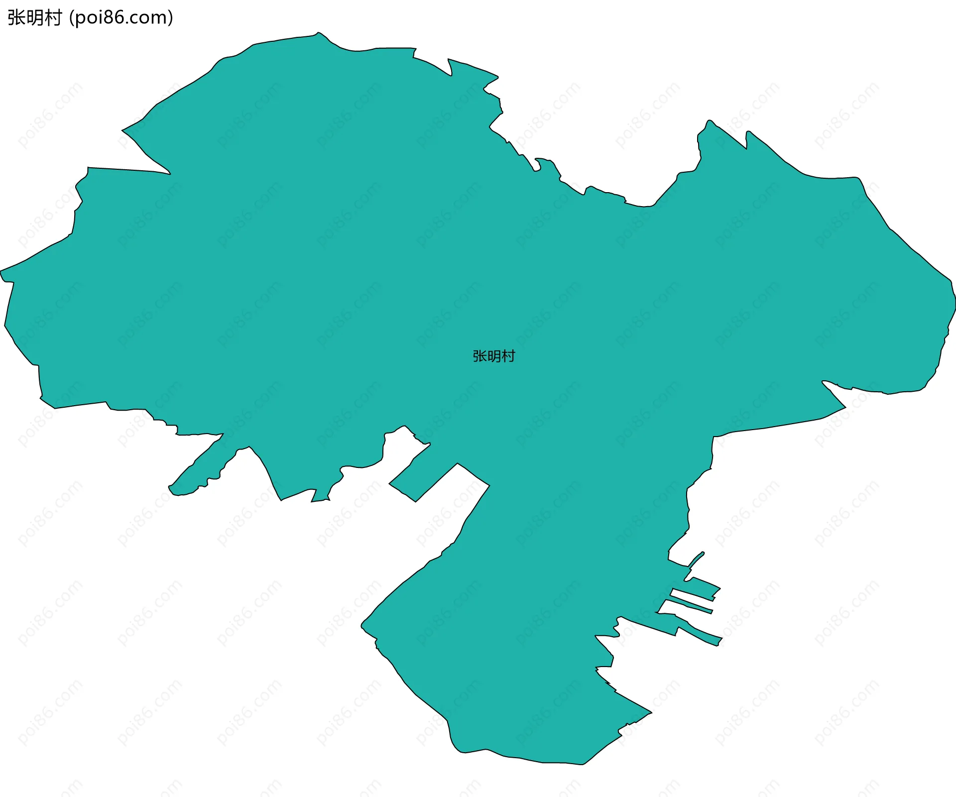 张明村边界地图