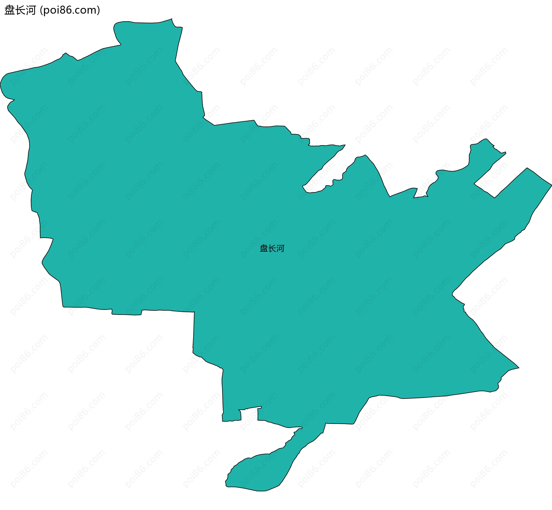 盘长河边界地图