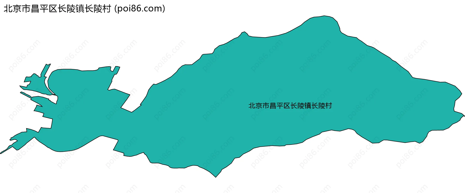 北京市昌平区长陵镇长陵村边界地图
