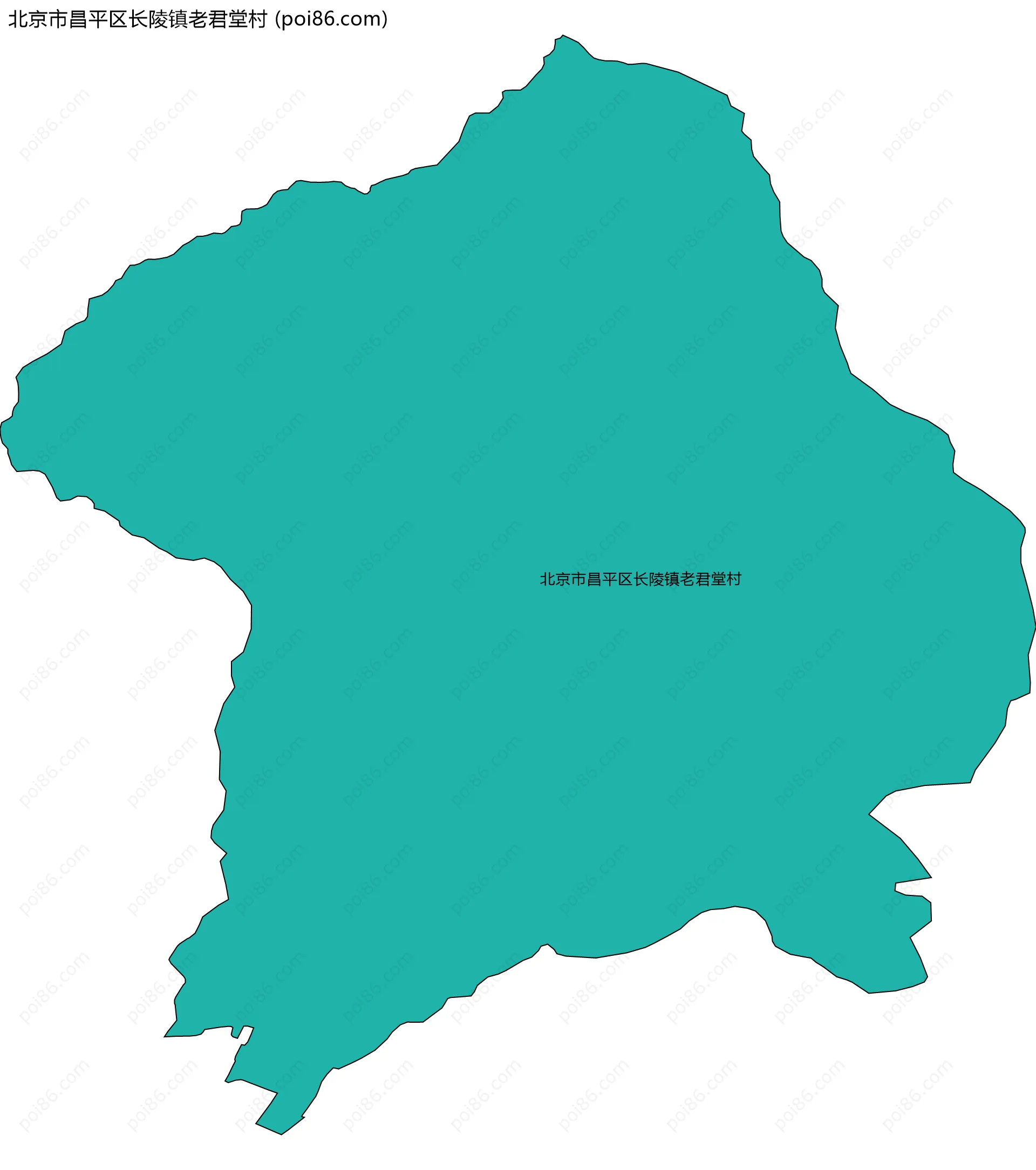 北京市昌平区长陵镇老君堂村边界地图